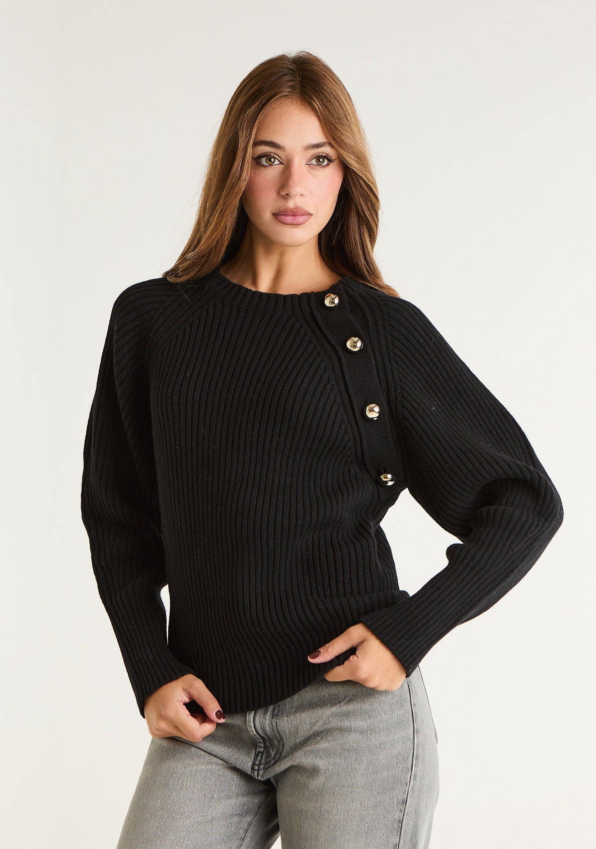 Maglione con dettaglio laterale