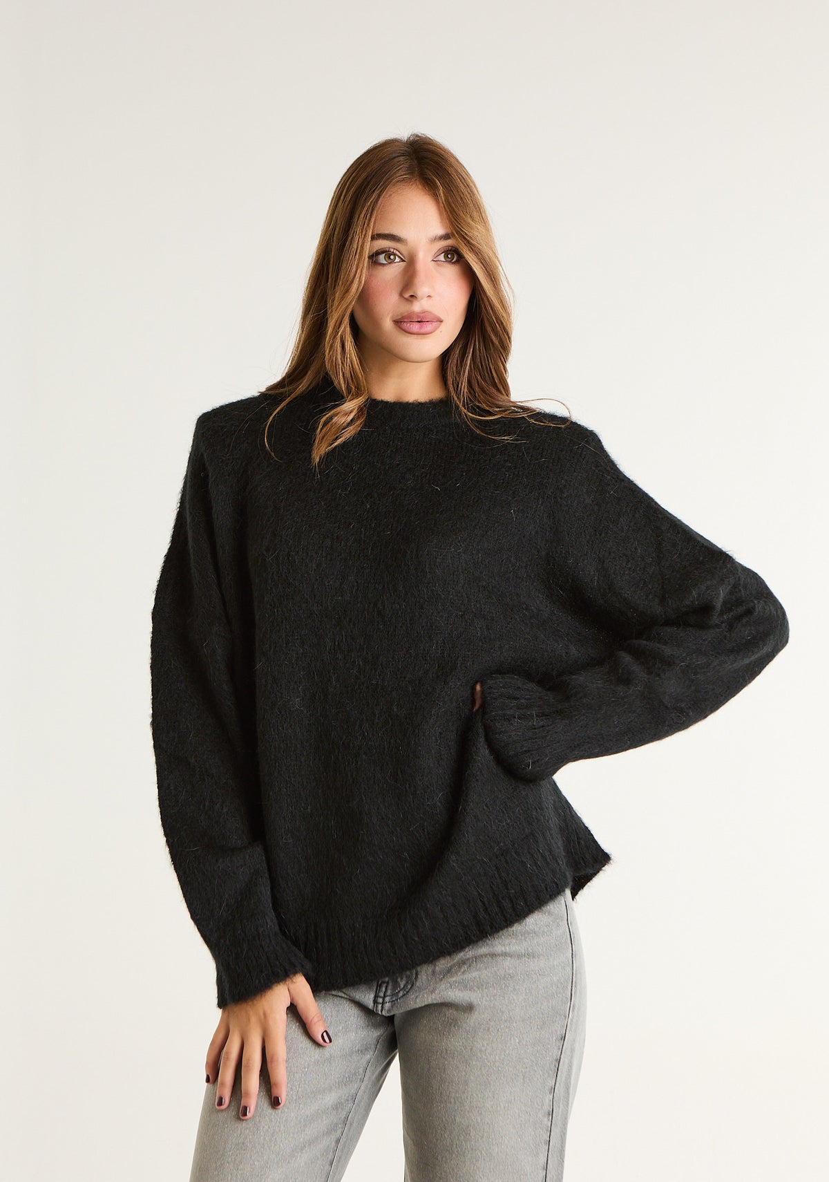 Maglia in misto angora
