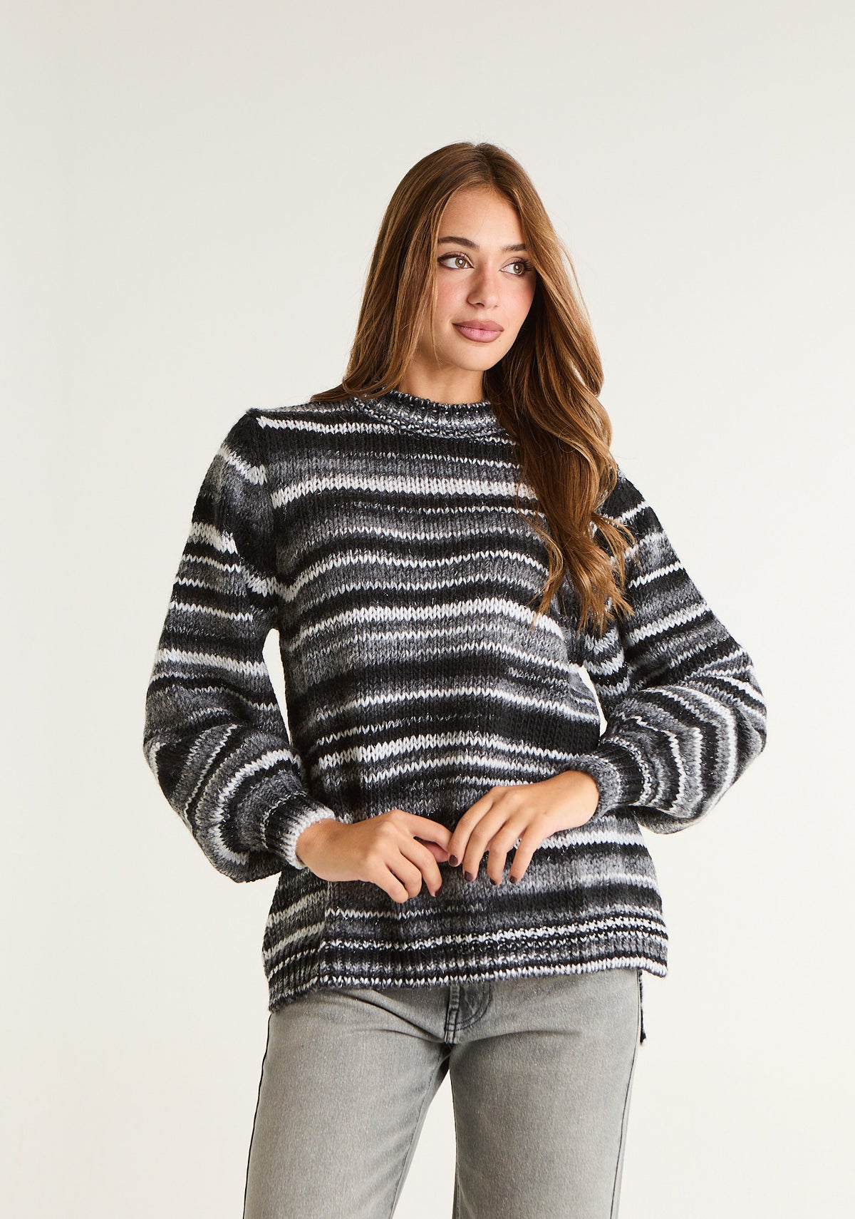 Maglione a righe
