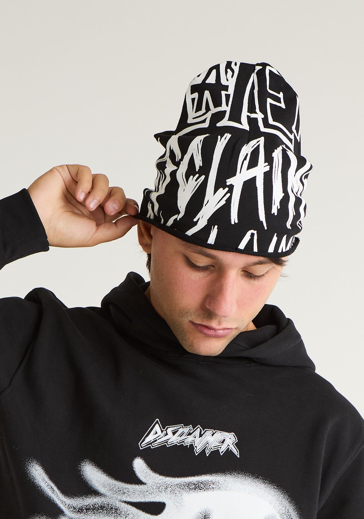 Cappello in felpa con stampe