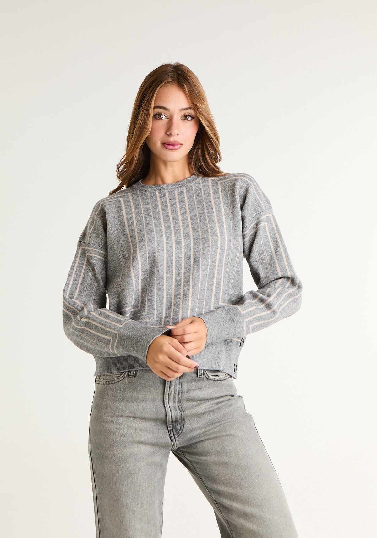 Maglia a motivo geometrico