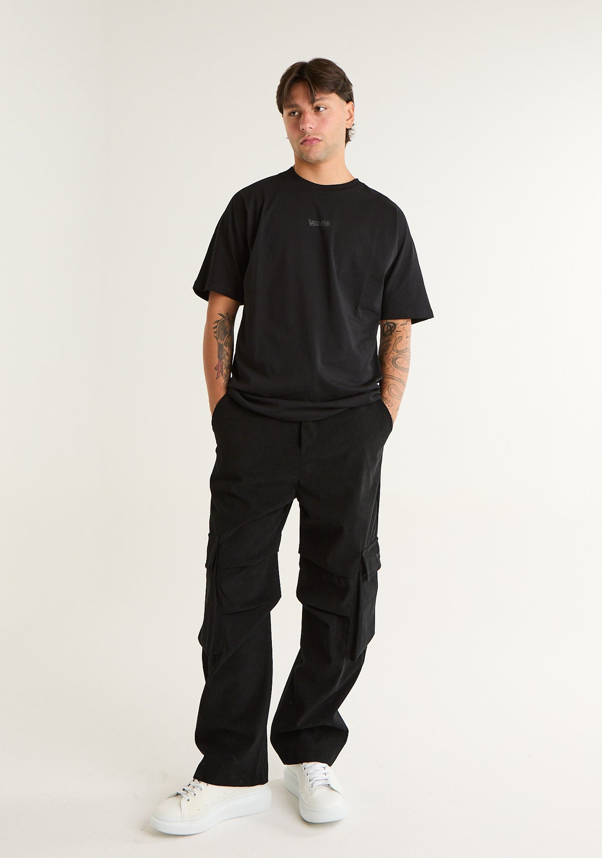 T-shirt con stampa frontale e posteriore