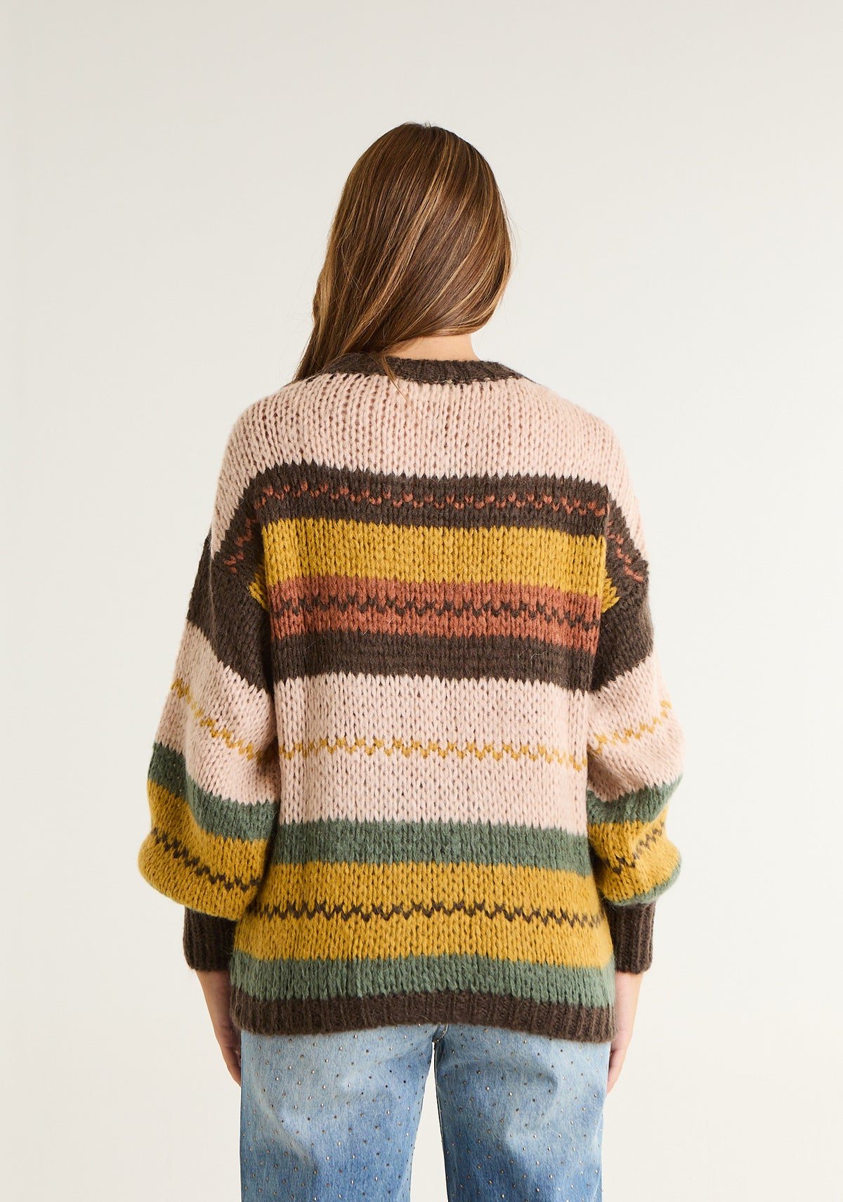 Maglione a righe multicolor