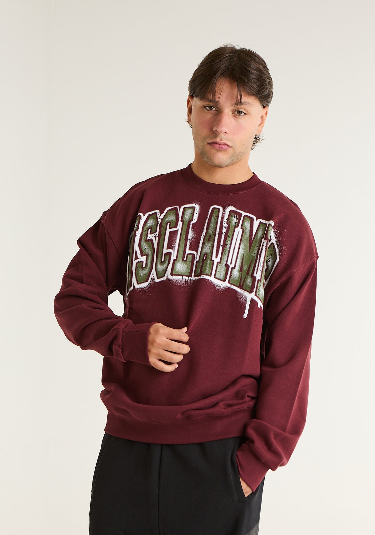 Felpa girocollo stampa college