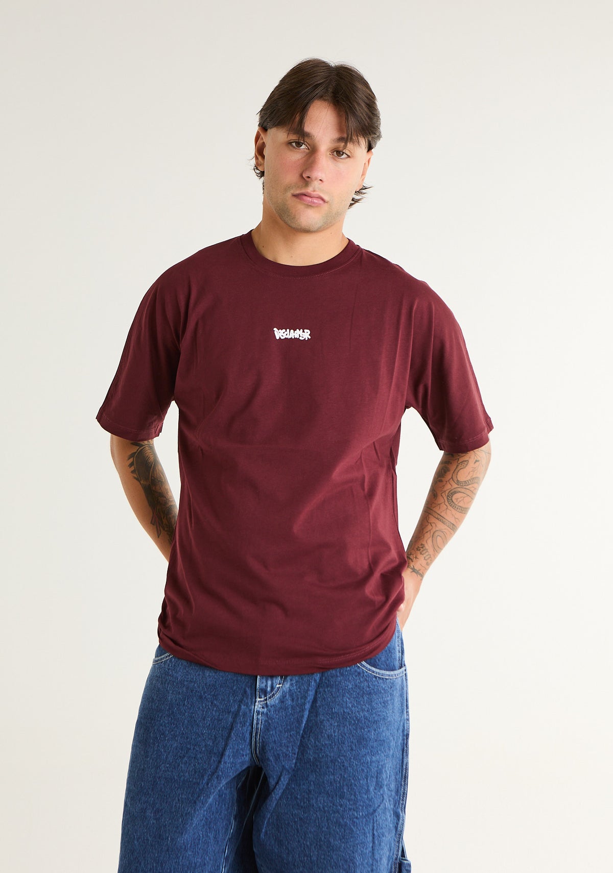 T-shirt con stampa frontale e posteriore