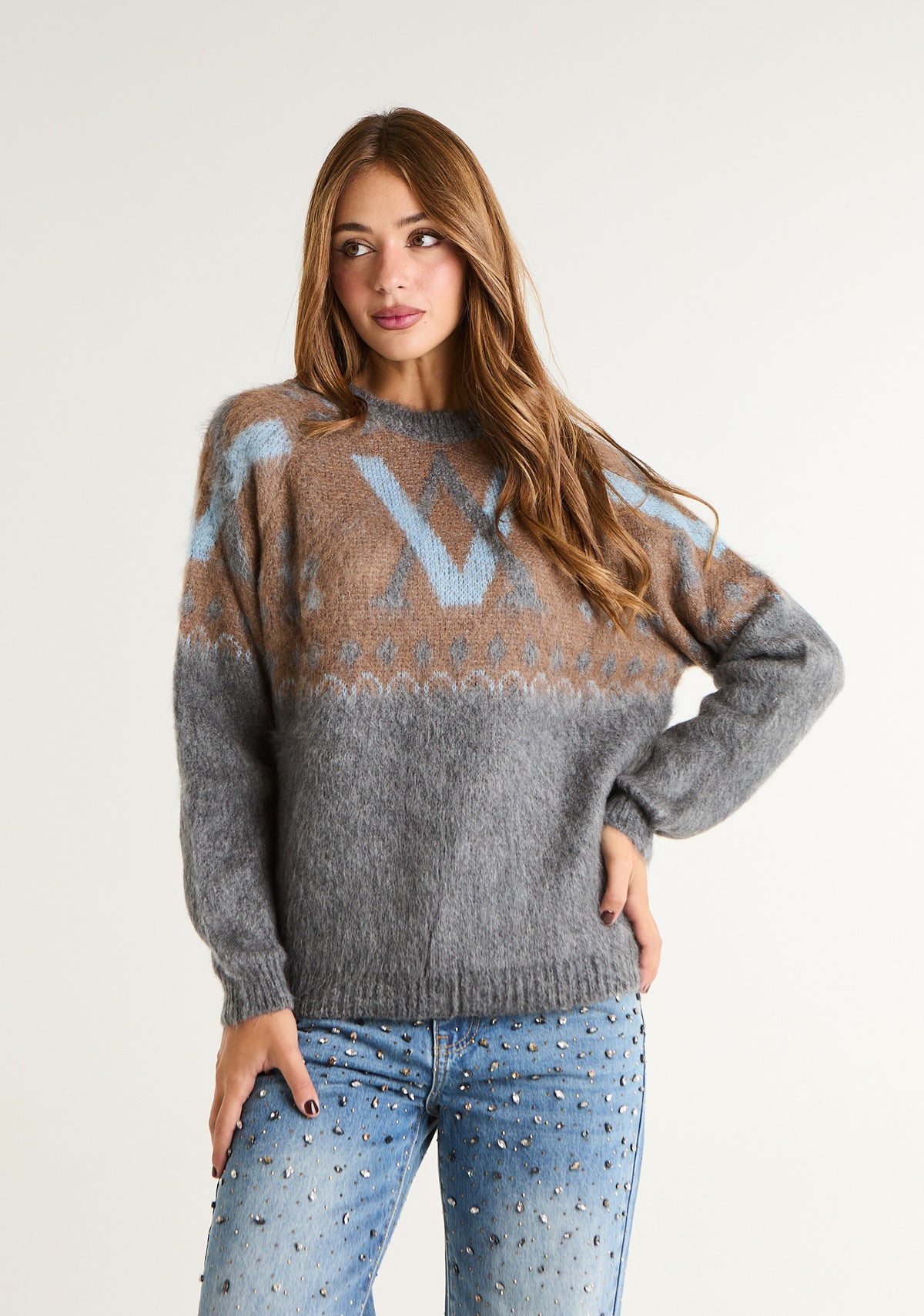Maglione misto mohair