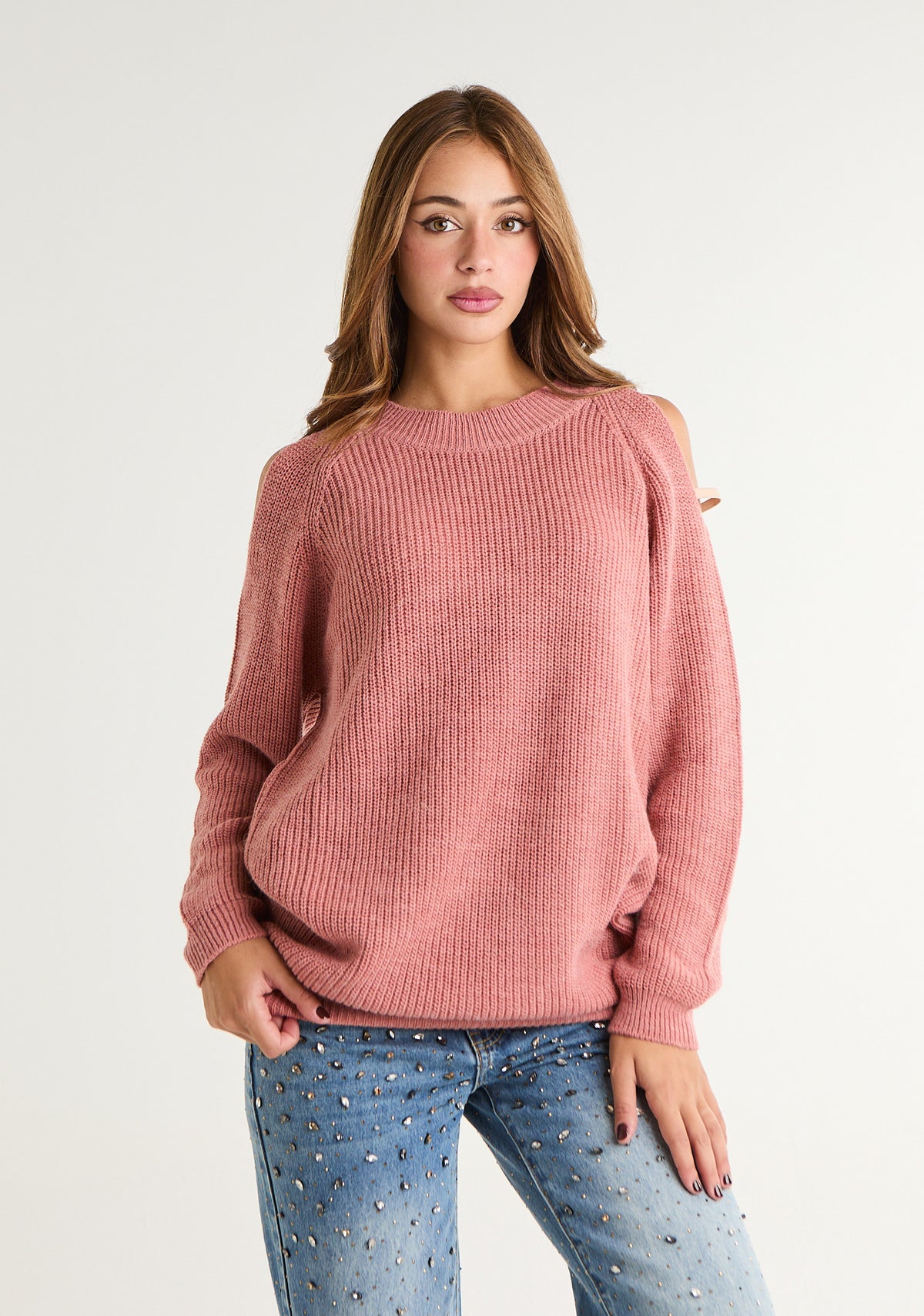 Maglia lunga con omeri scoperti