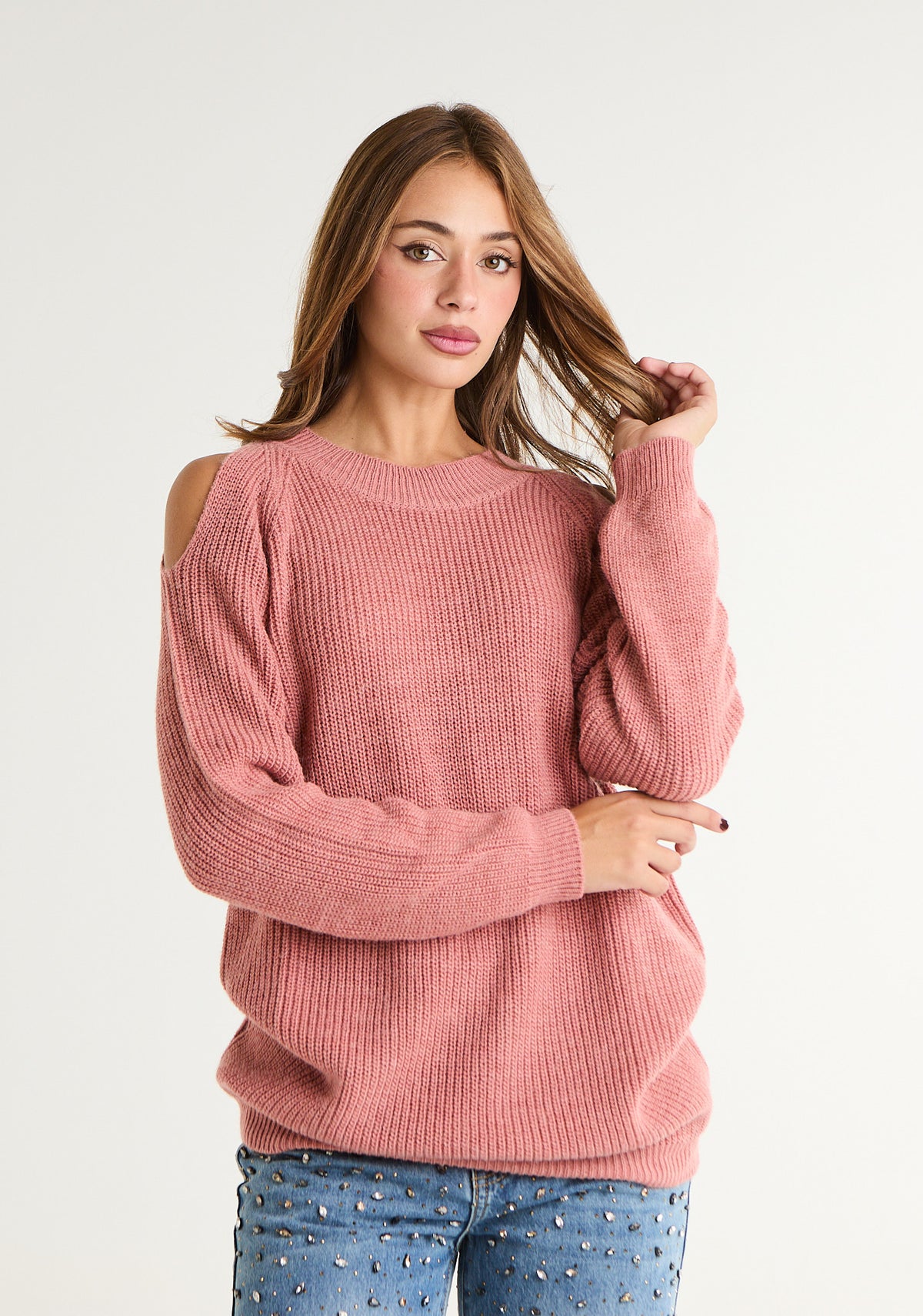 Maglia lunga con omeri scoperti