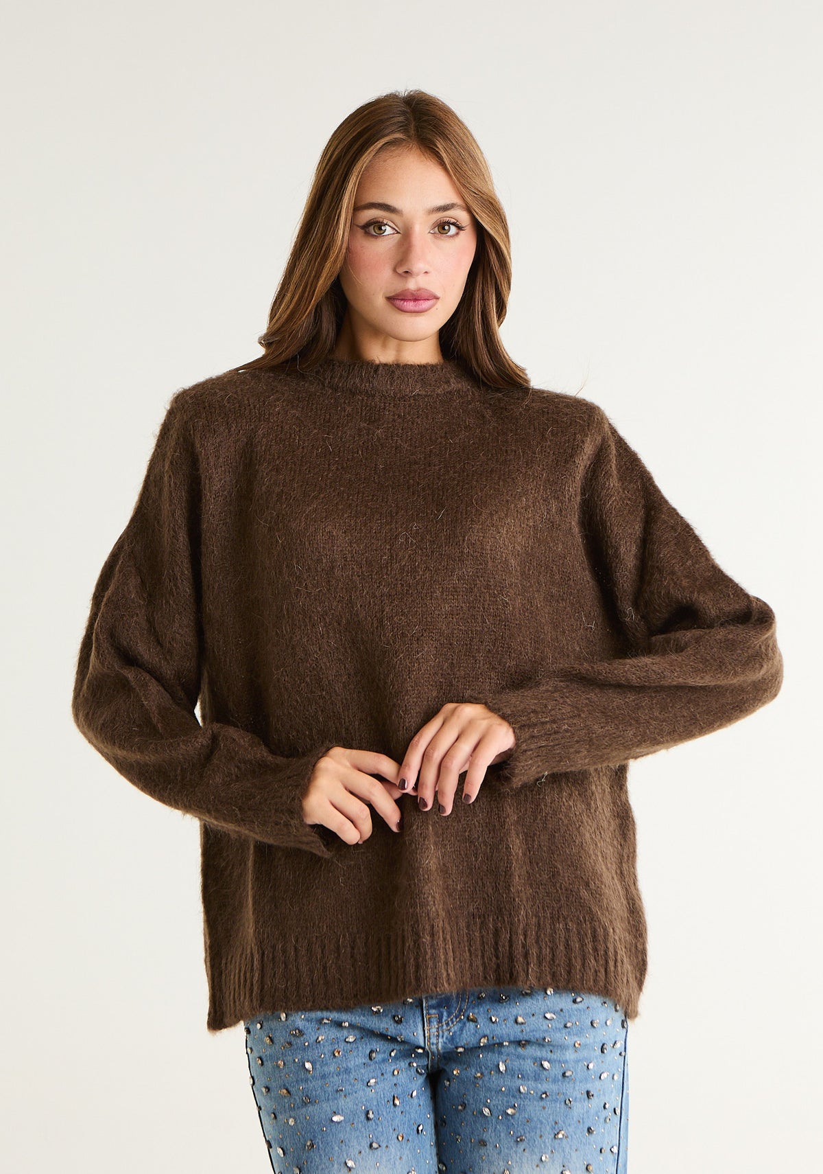 Maglia in misto angora