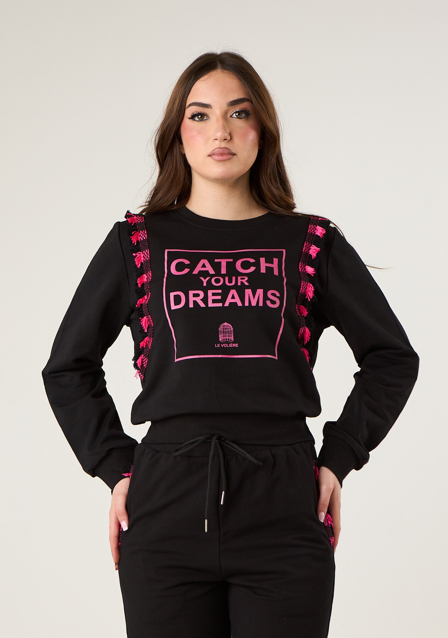 Felpa con dettagli a contrasto