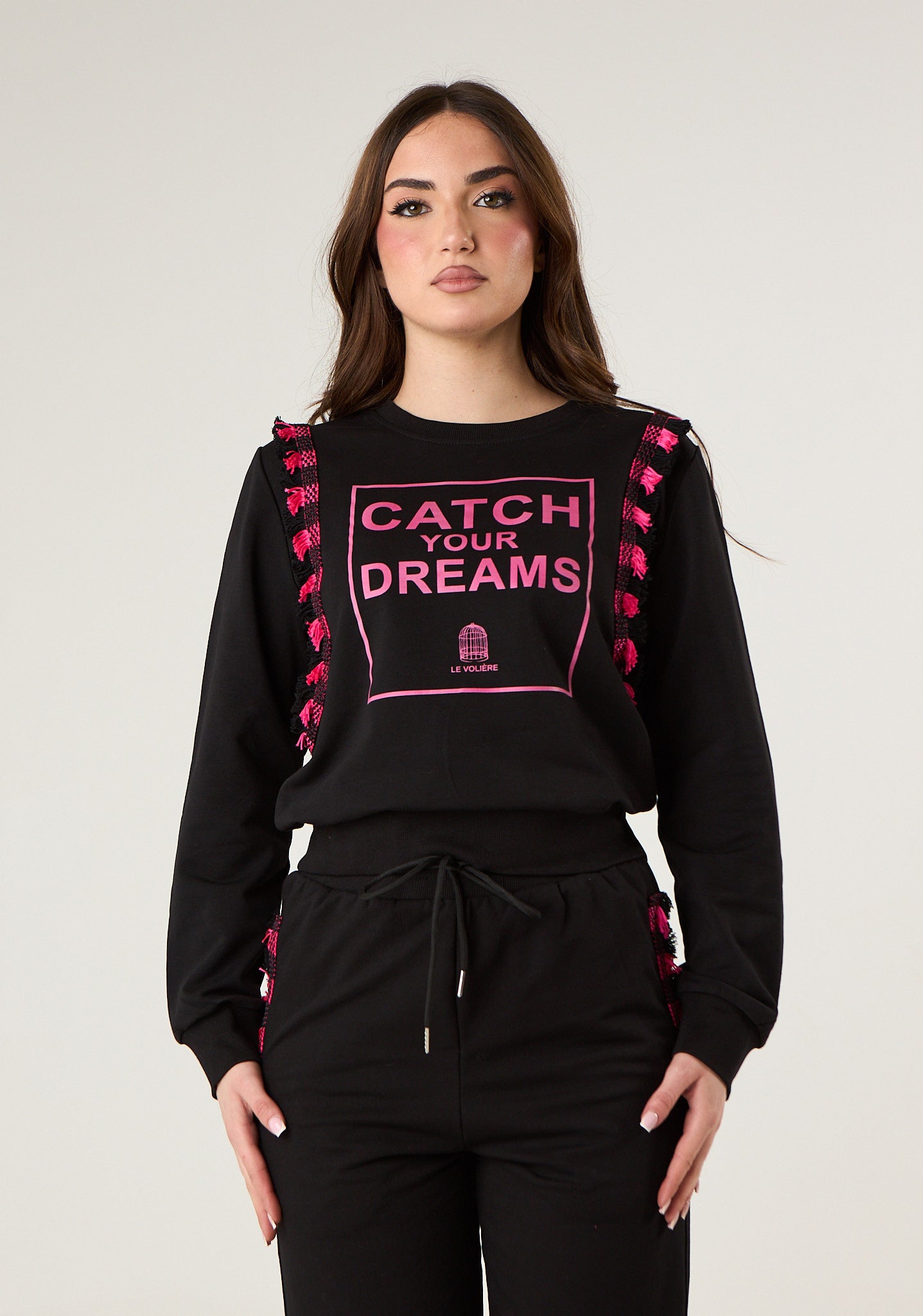 Felpa con dettagli a contrasto