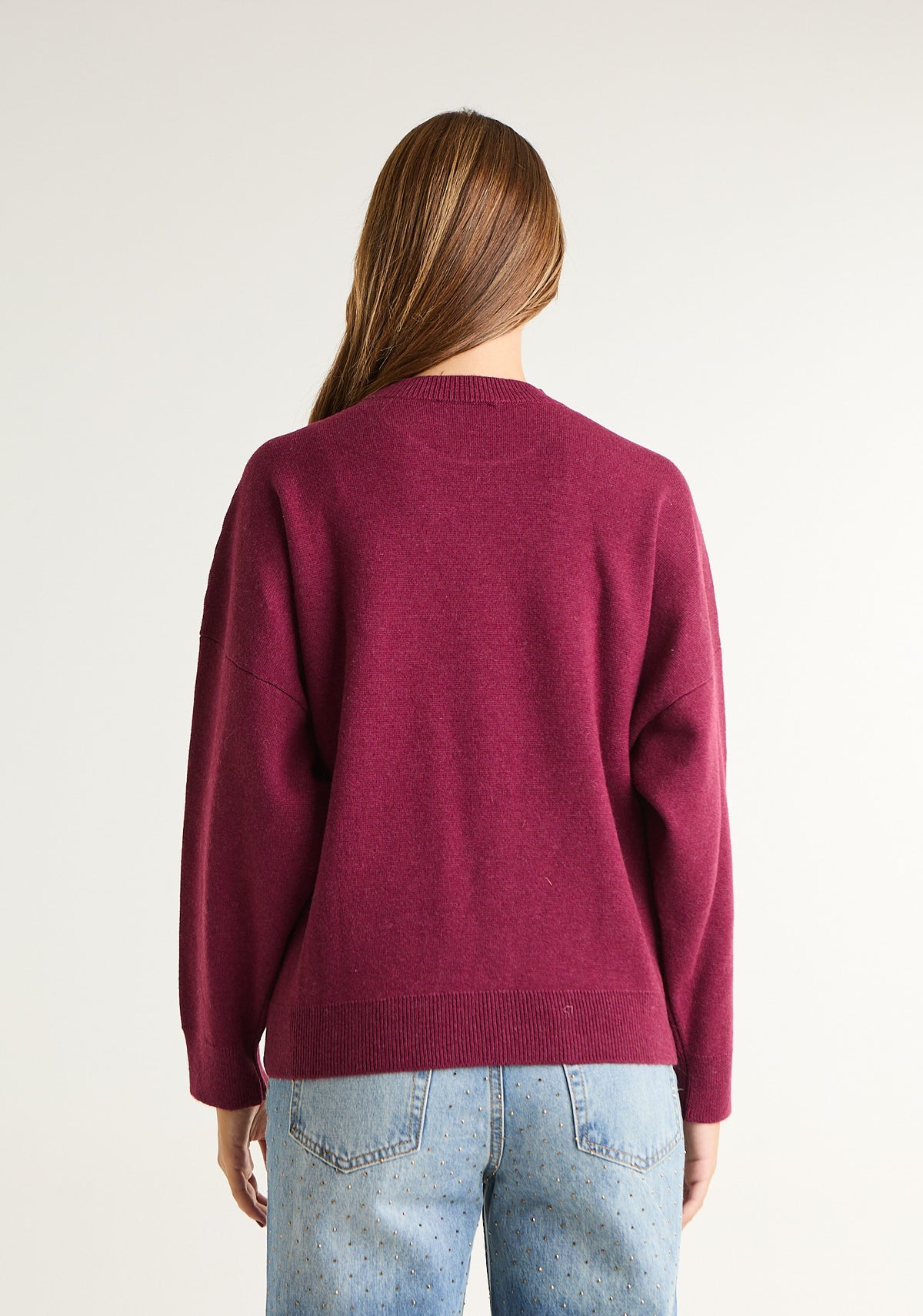 Maglia over in misto lana