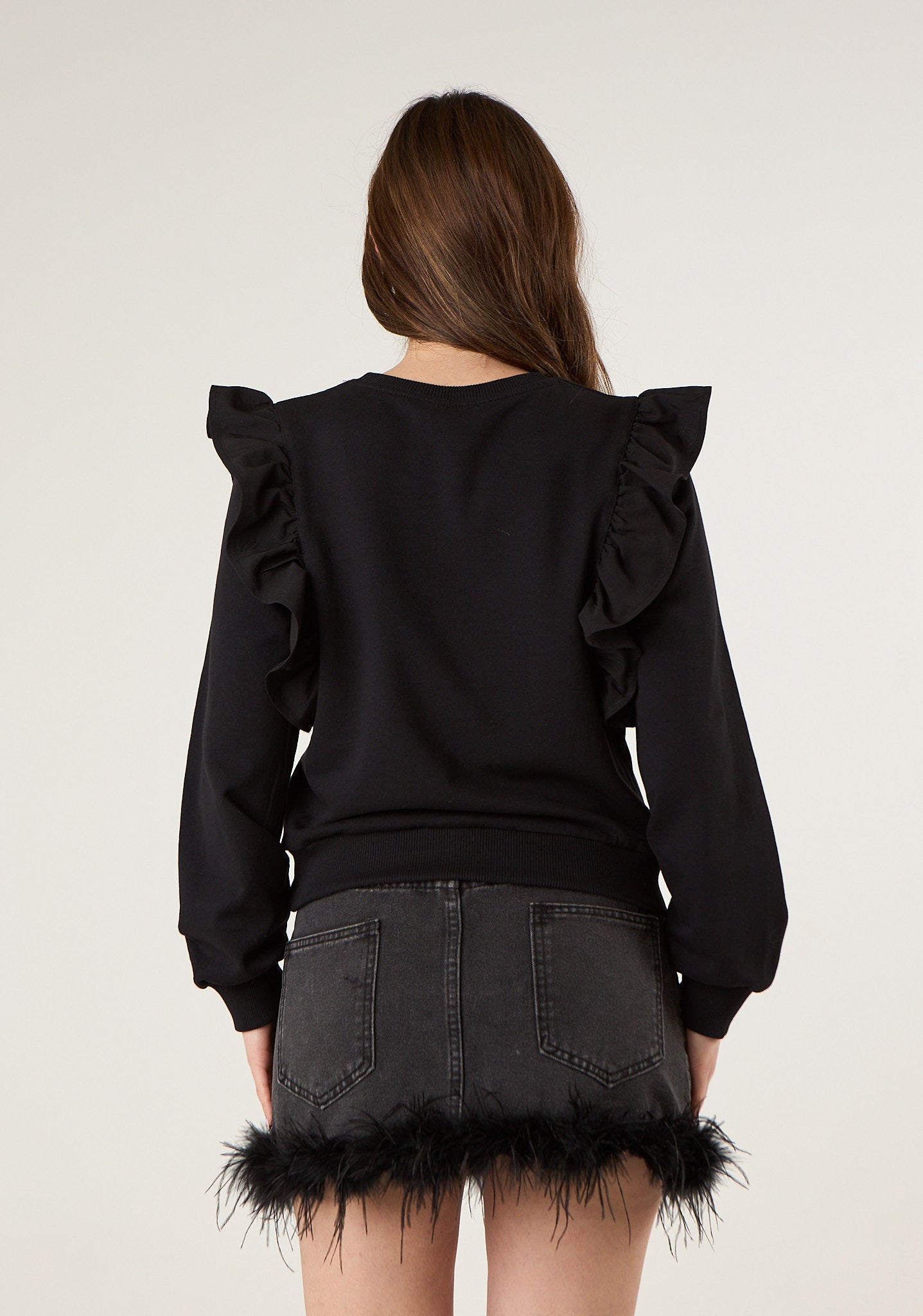 Felpa con stampa frontale