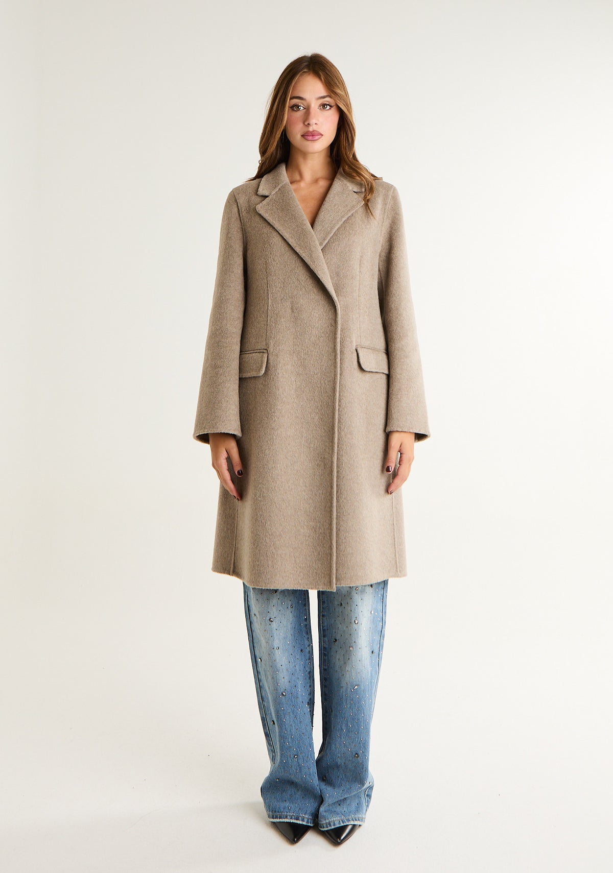 Cappotto midi in panno