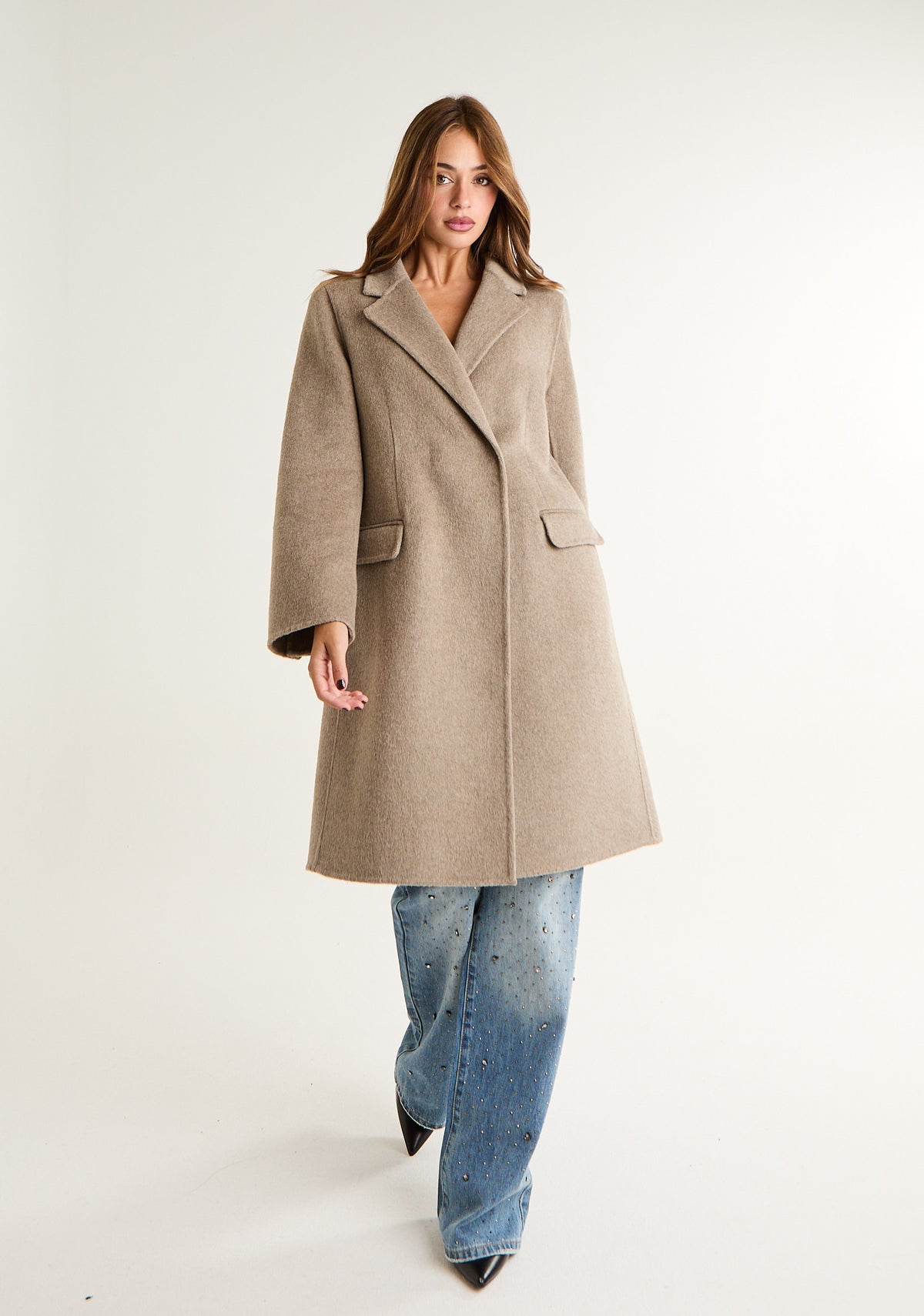 Cappotto midi in panno