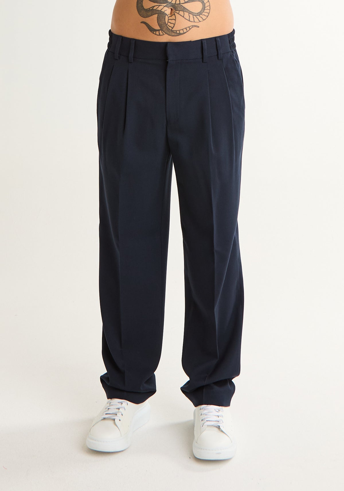 Pantalone in cotone piquet