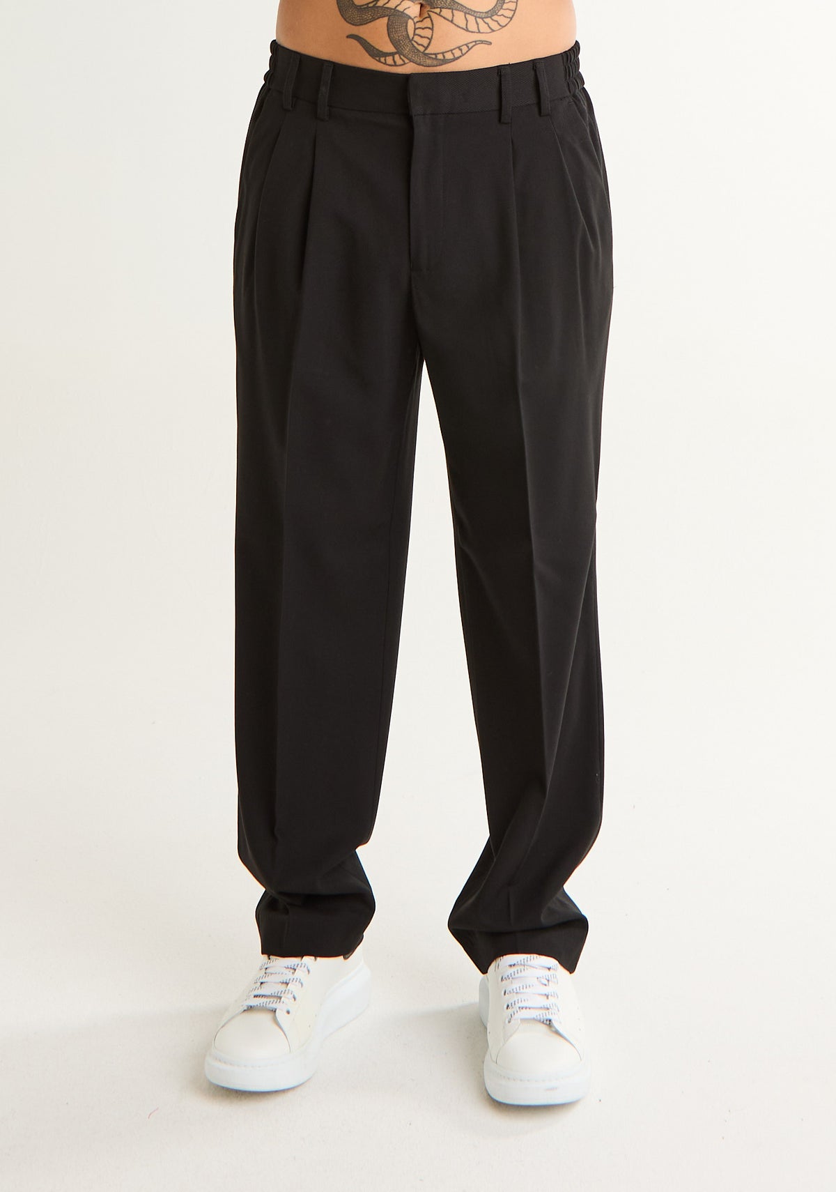 Pantalone in cotone piquet