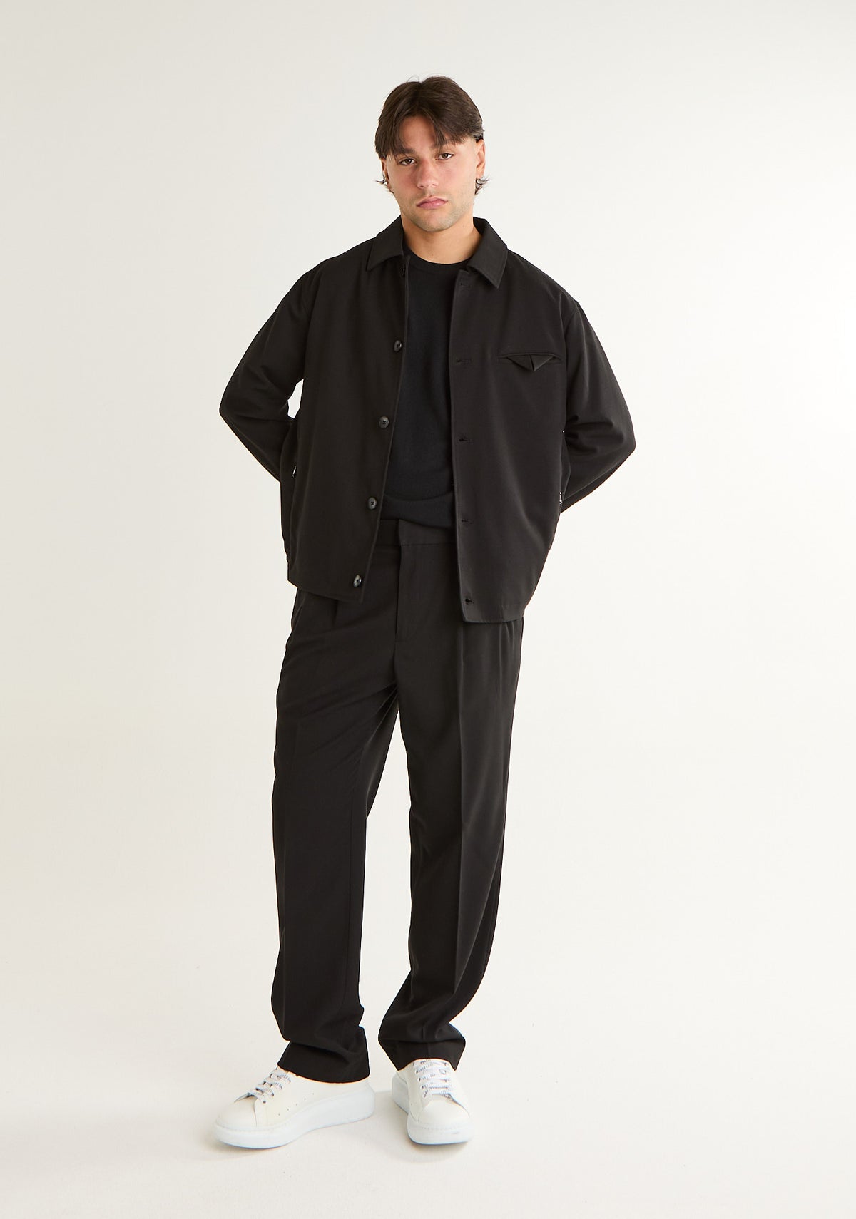 Pantalone in cotone piquet