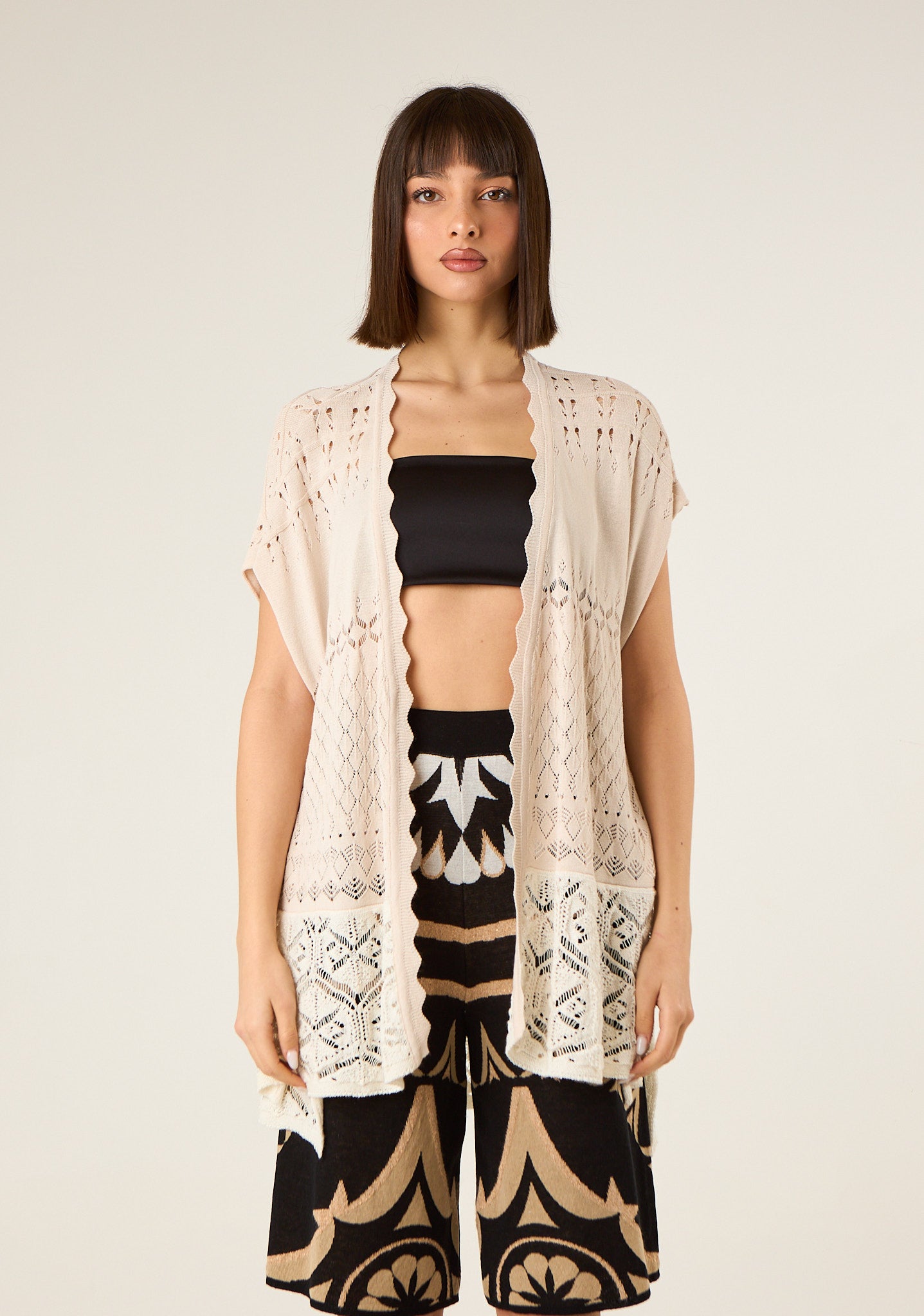 Kimono corto in maglia