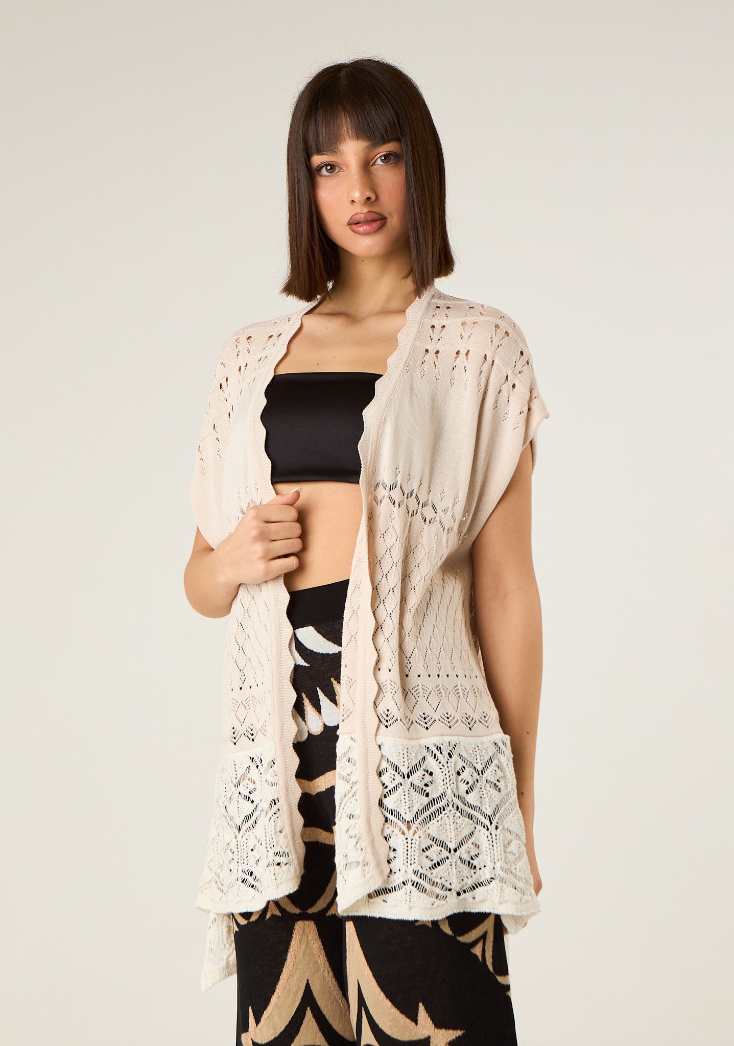 Kimono corto in maglia