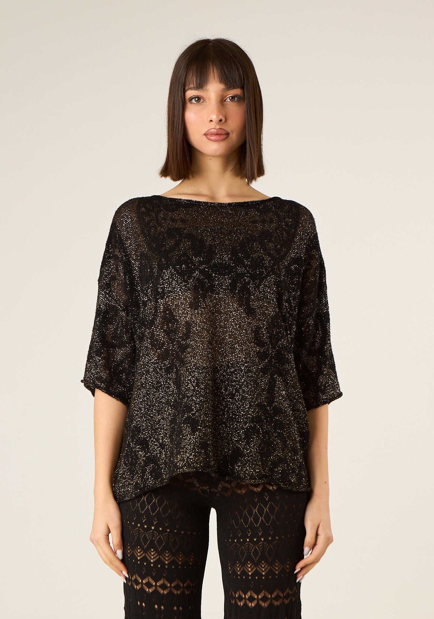 Maglia a trapezio in filato leggero