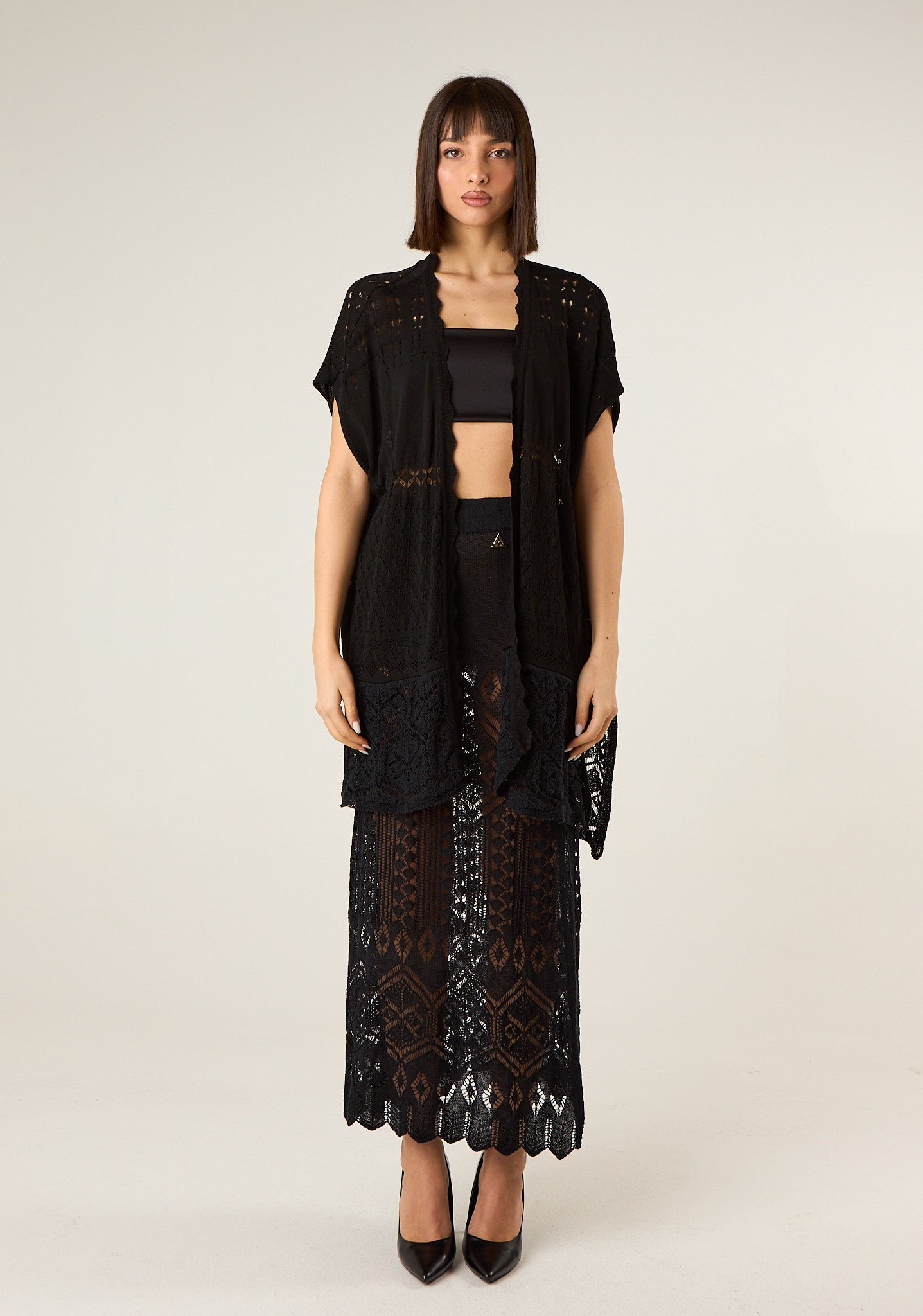 Kimono corto in maglia