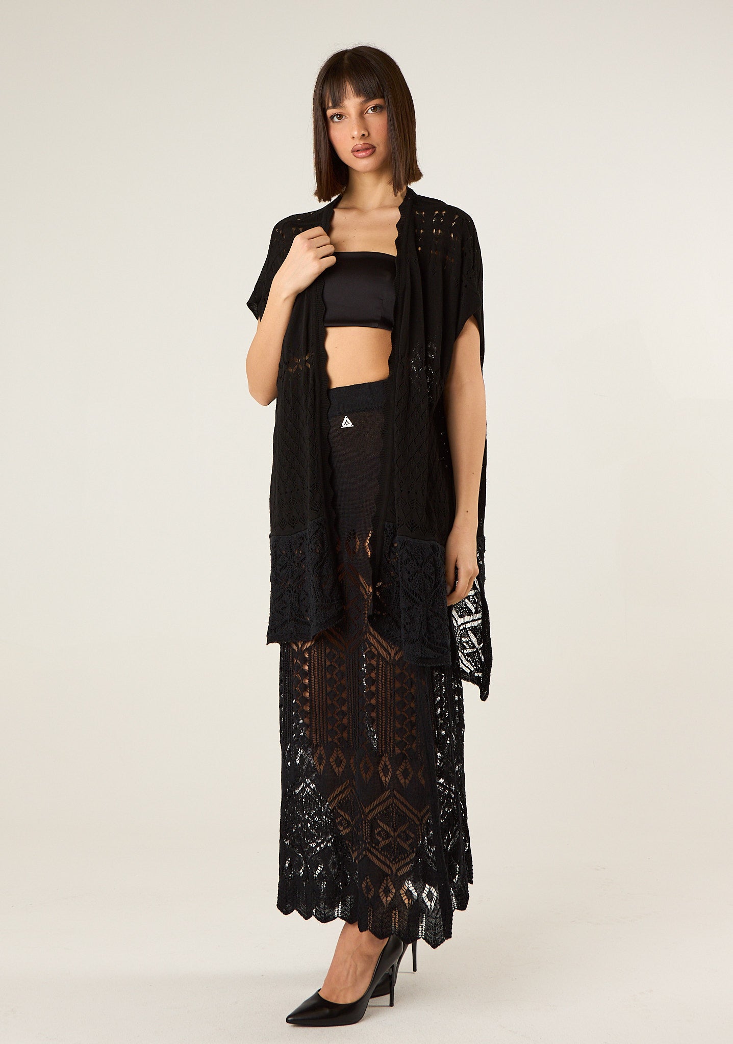 Kimono corto in maglia
