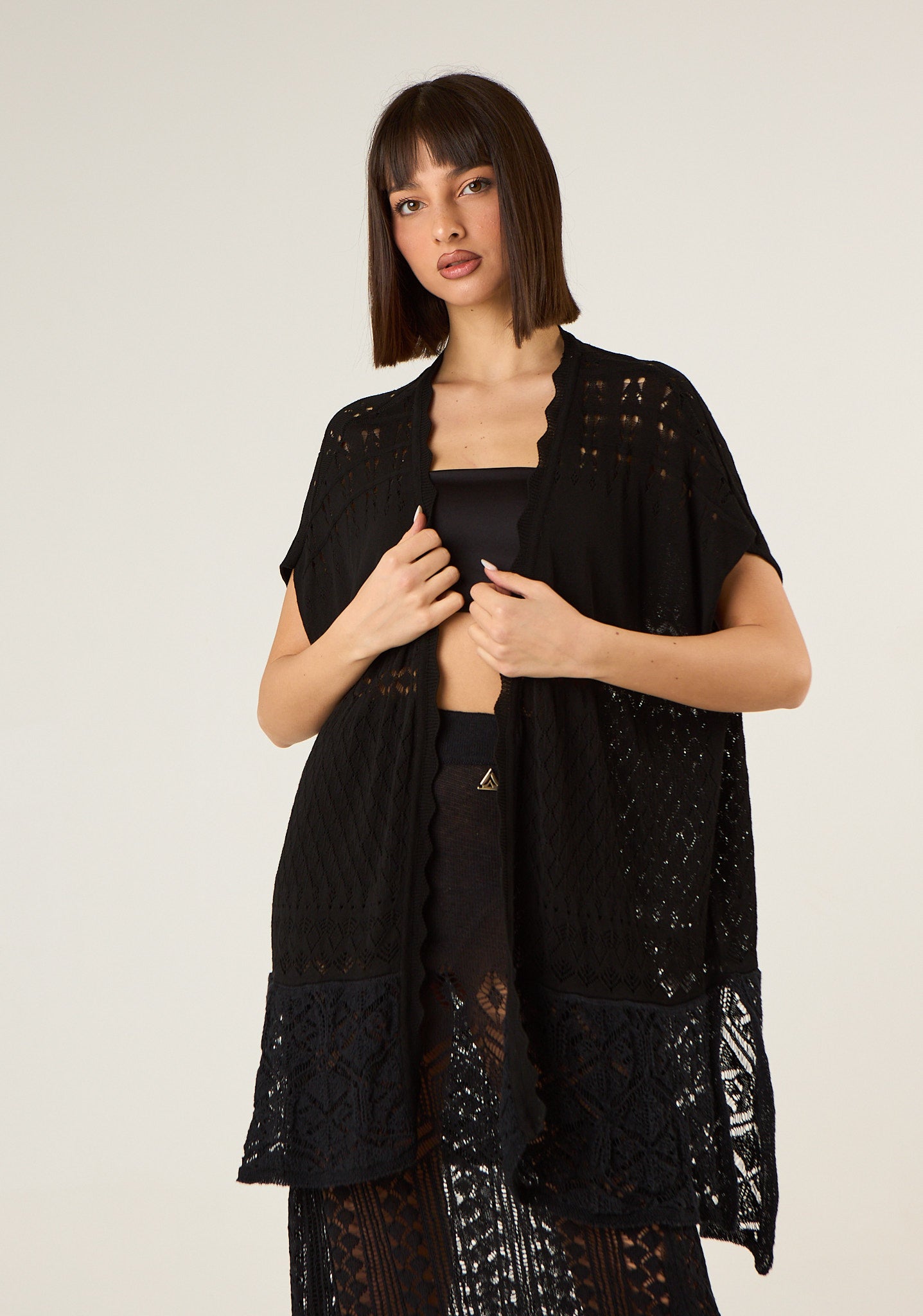 Kimono corto in maglia