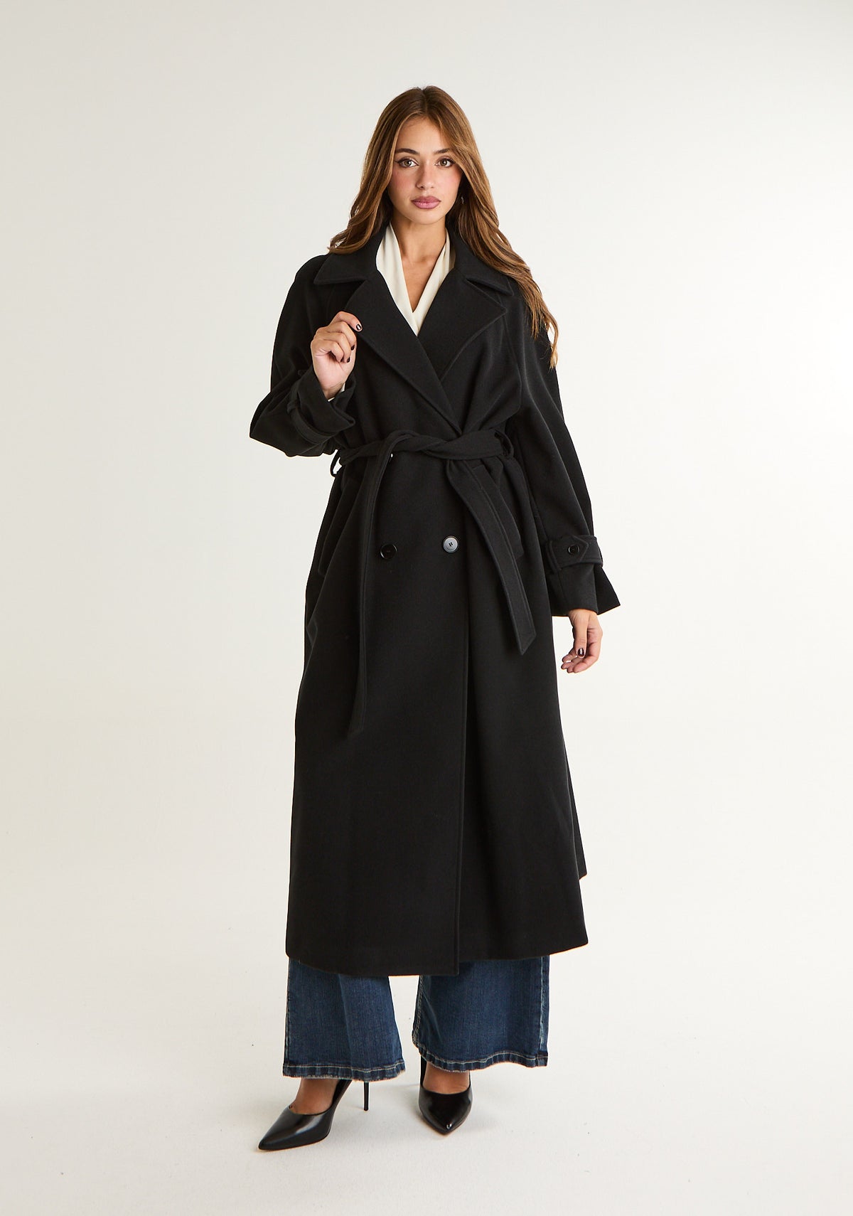 Cappotto over a revers ampi