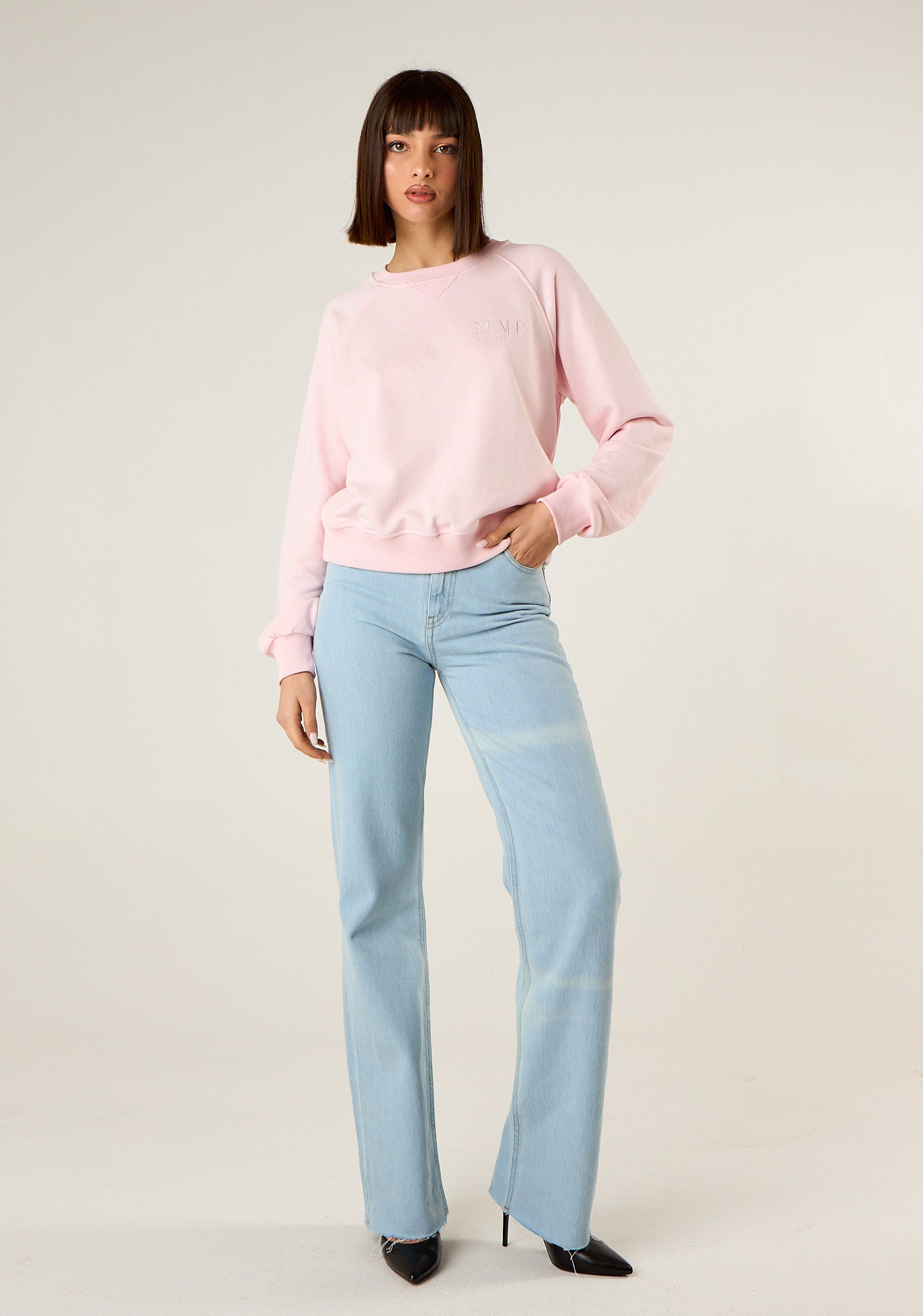 Felpa con logo ricamato