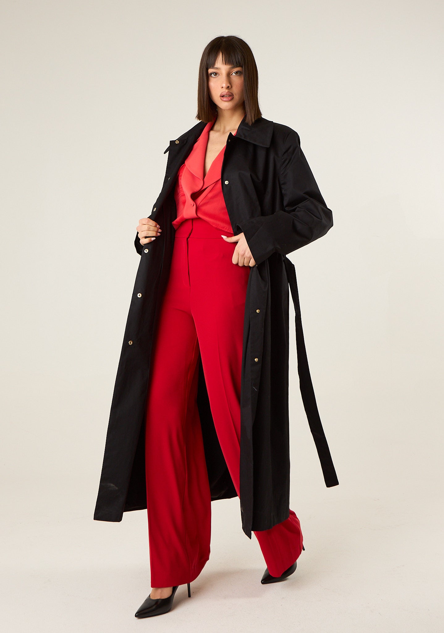 Pantalone palazzo a vita alta