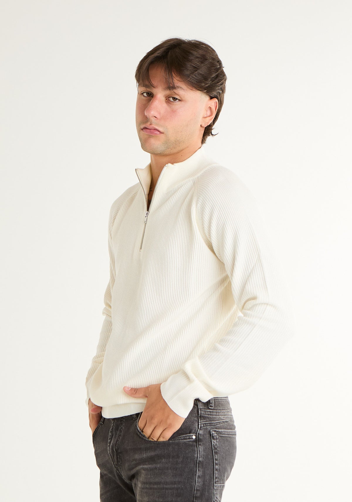 Maglia lupetto mezza zip
