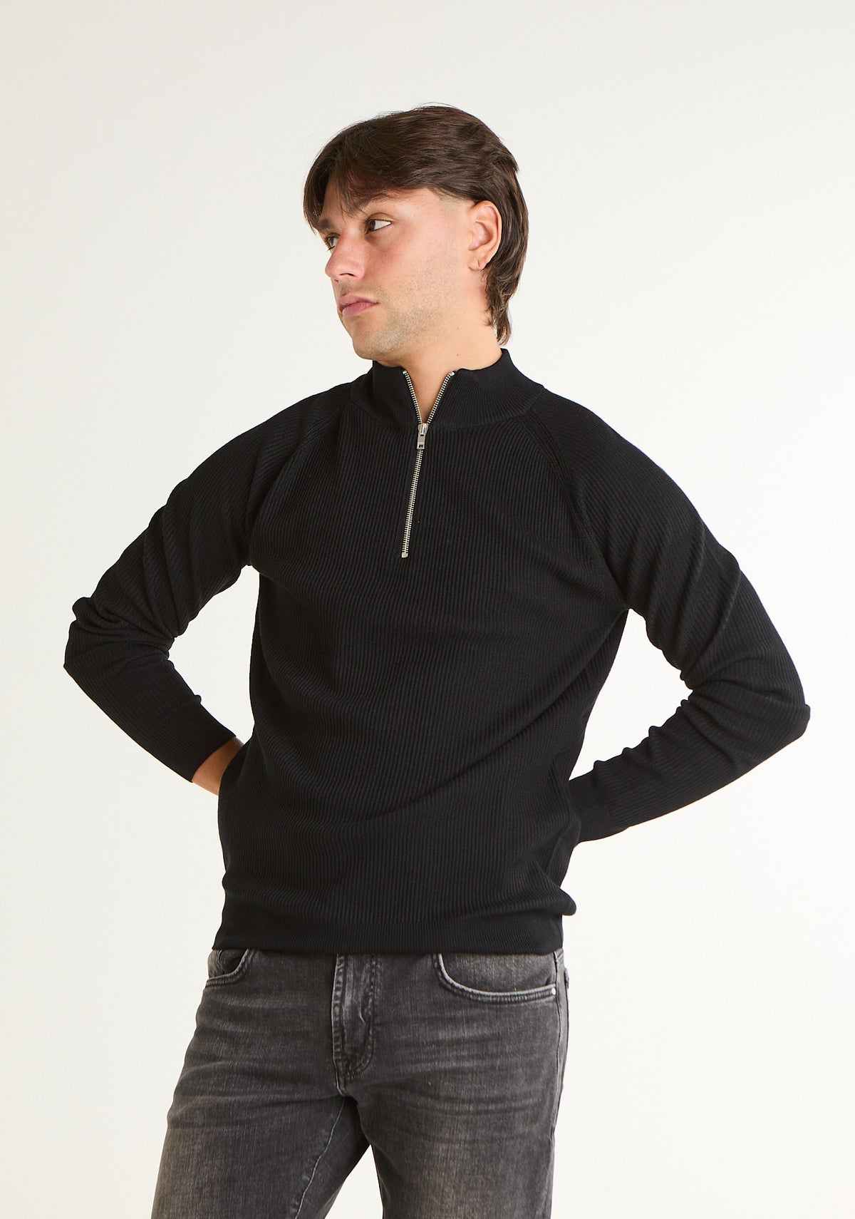 Maglia lupetto mezza zip