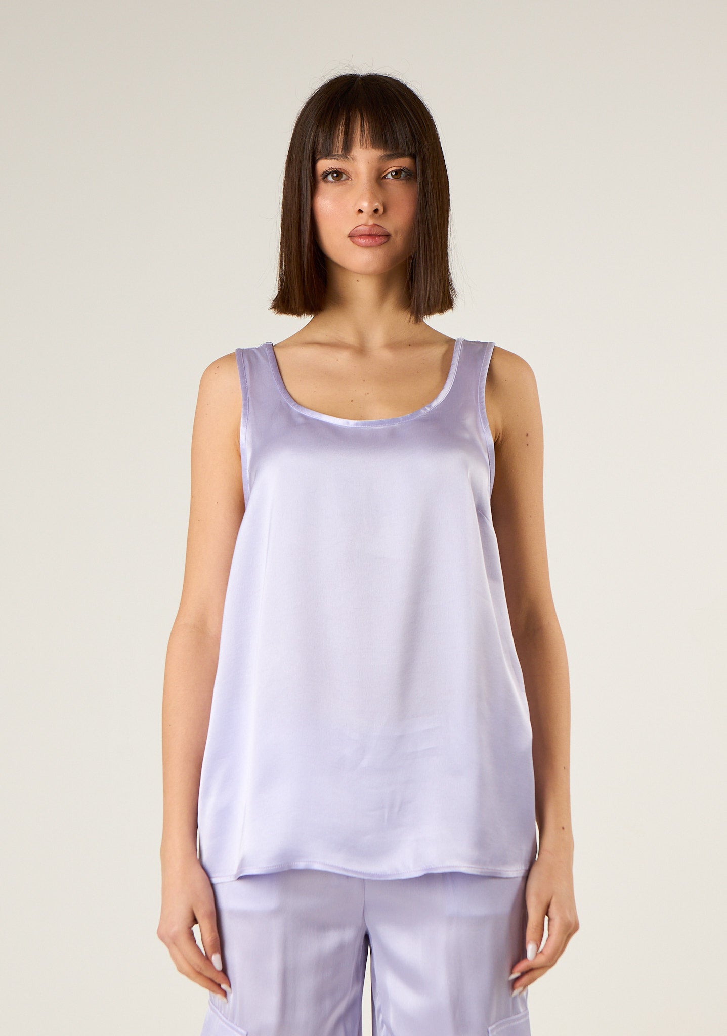 Canotta morbida in raso