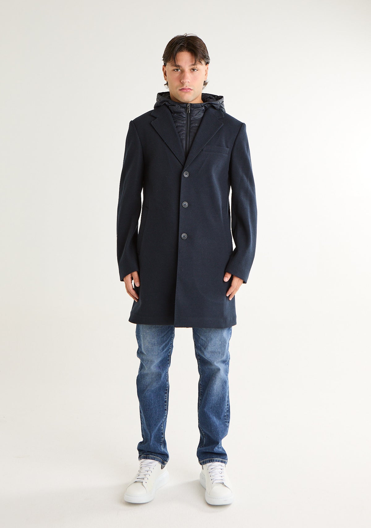 Cappotto con dettaglio removibile
