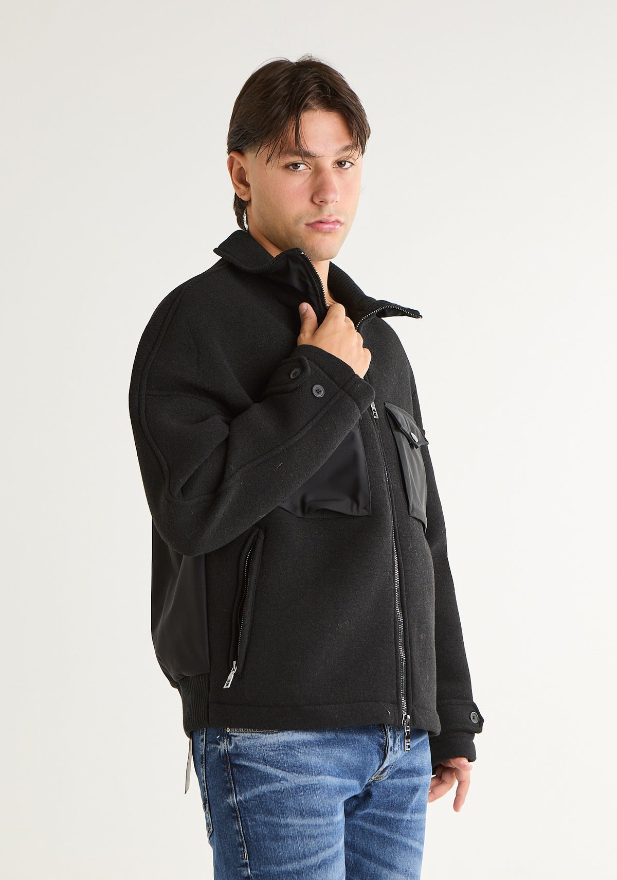 Giubbino con collo a camicia