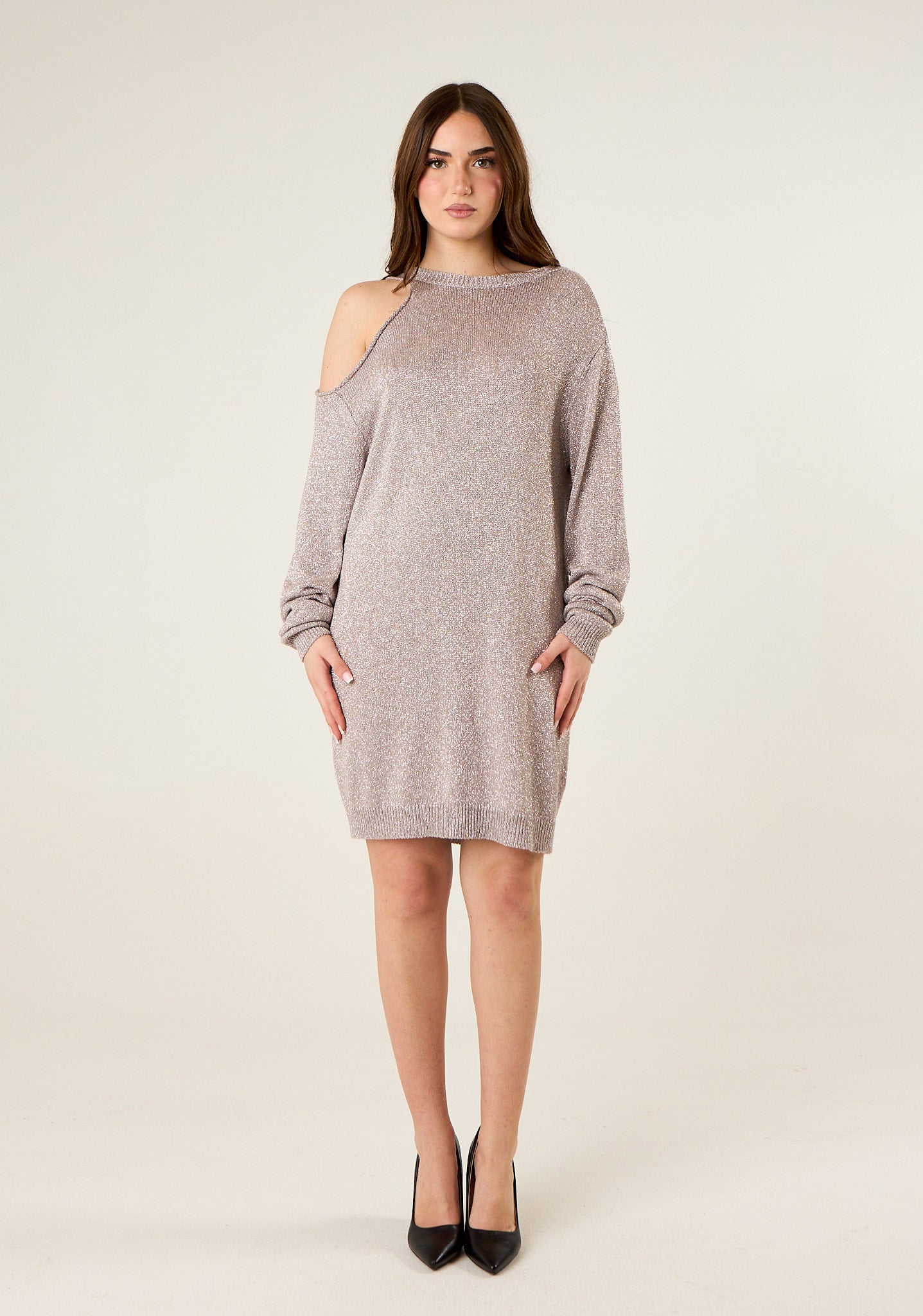 Maglia lunga lurex ad abito