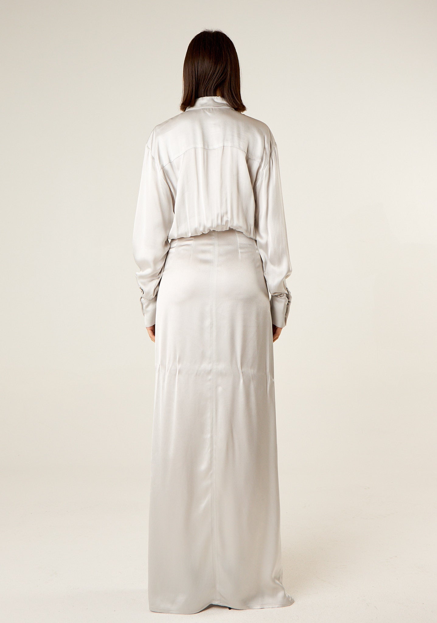 Abito lungo in look doppiato