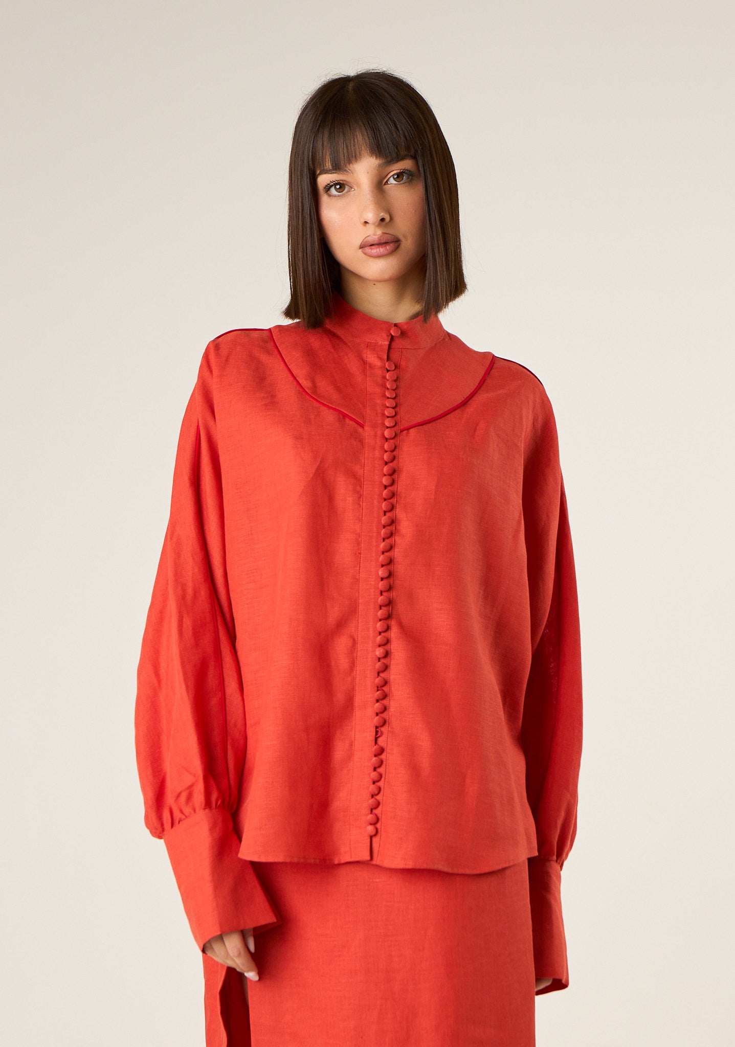 Camicia in tela di lino