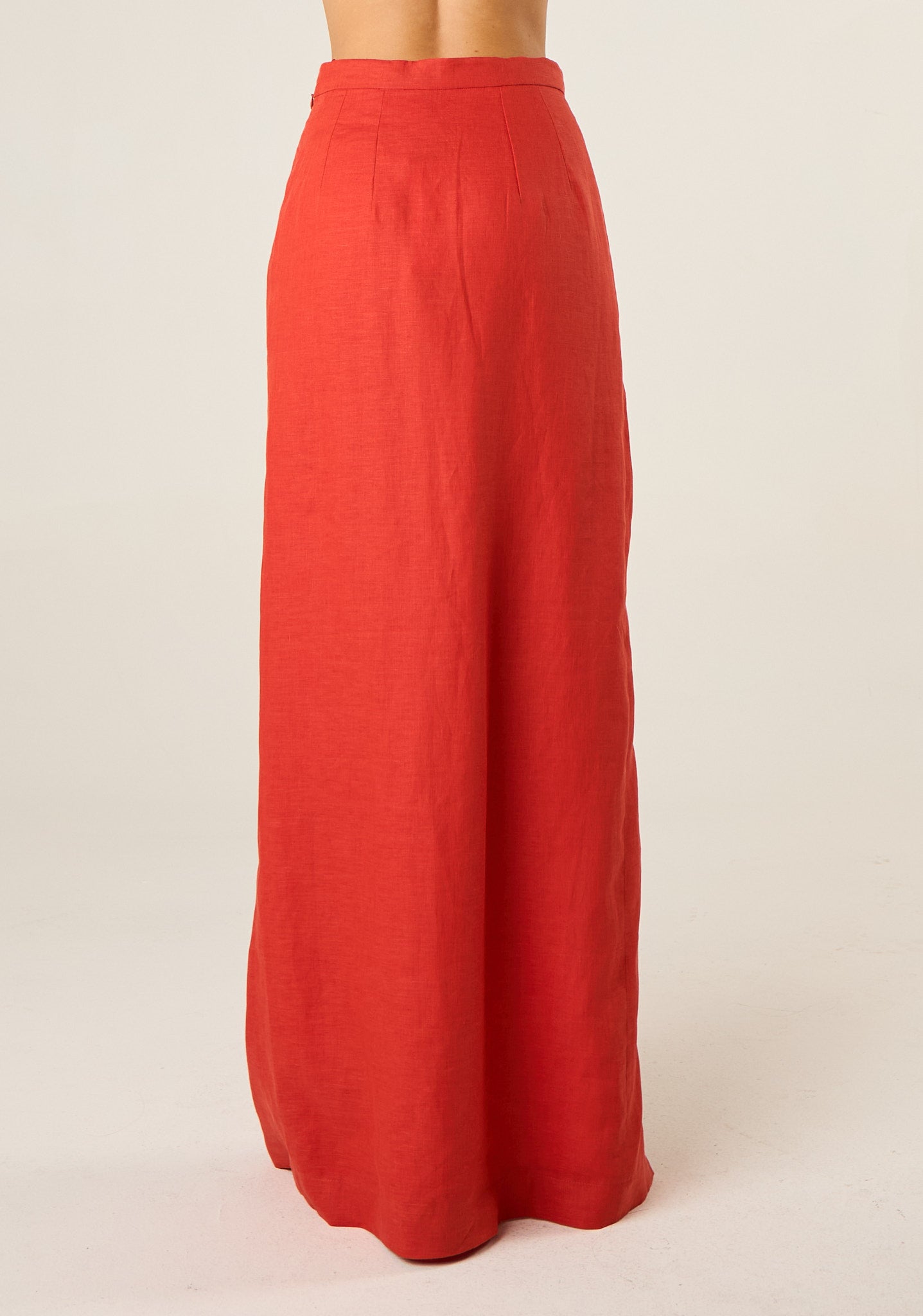 Gonna lunga in tela di lino