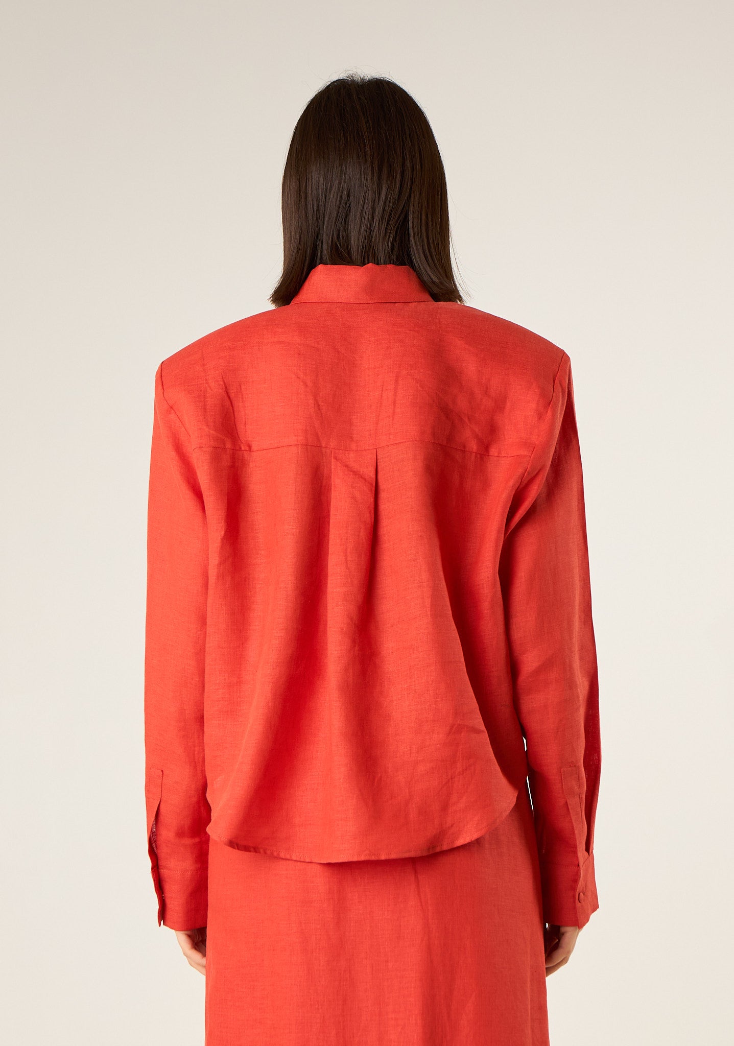 Camicia classica in tela di lino