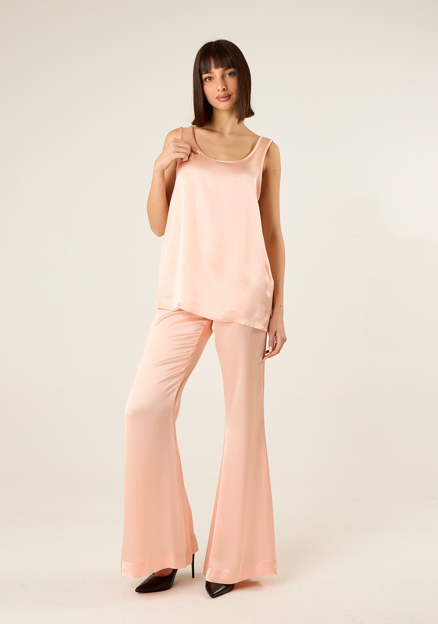 Canotta morbida in raso