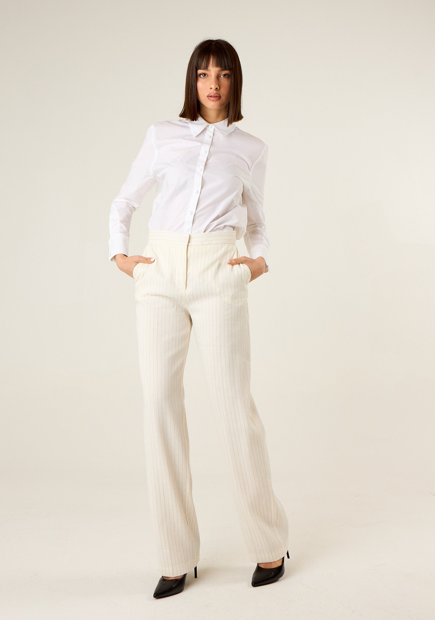 Pantalone palazzo gessato