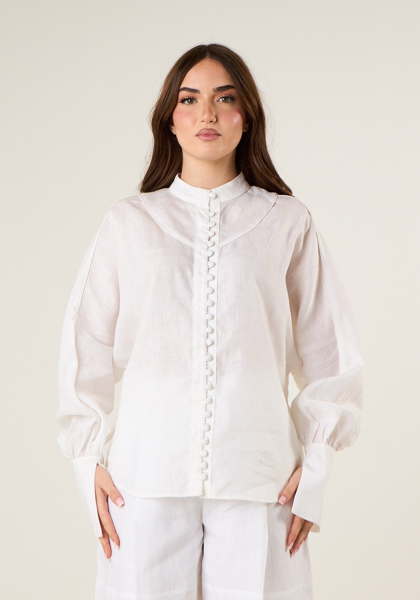 Camicia in tela di lino