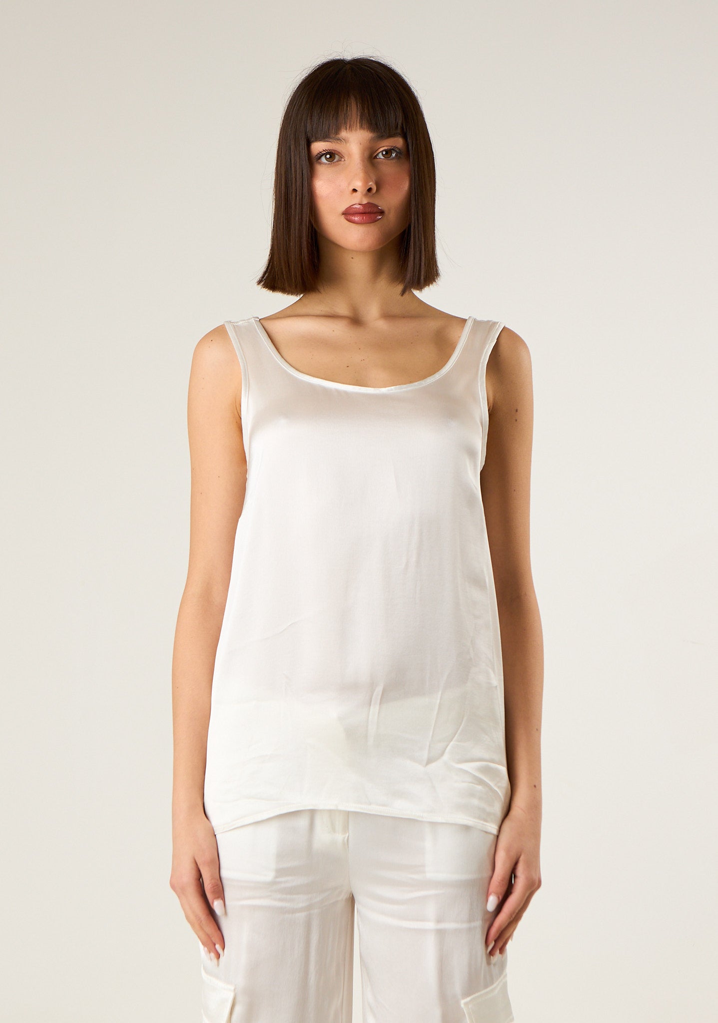 Canotta morbida in raso