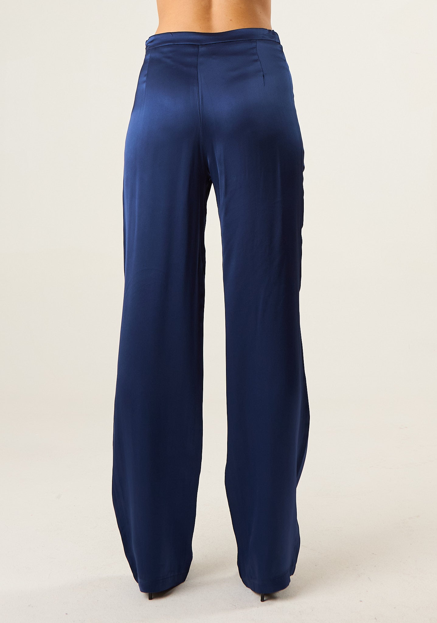 Pantalone dritto in raso