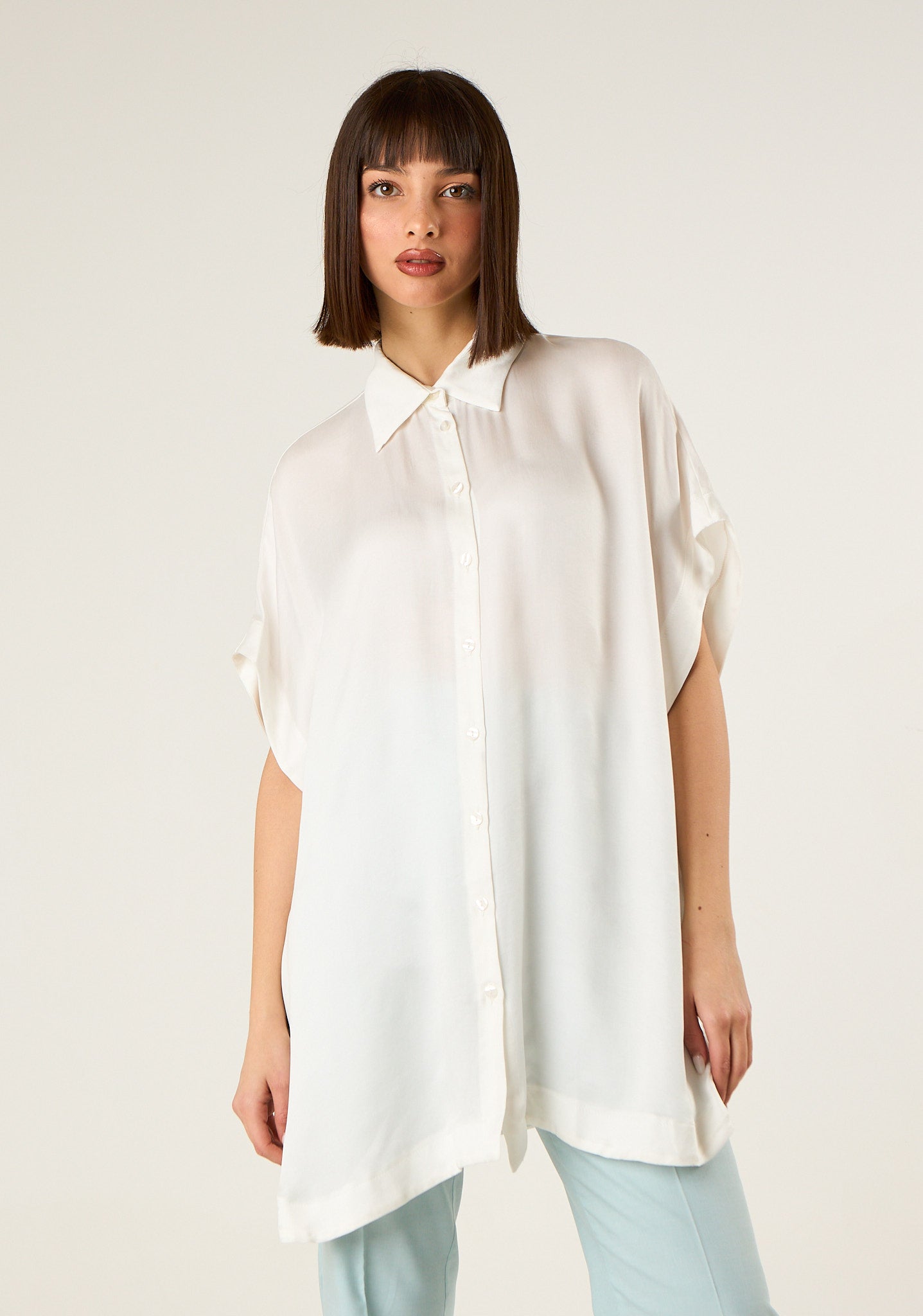 Camicia over in seta