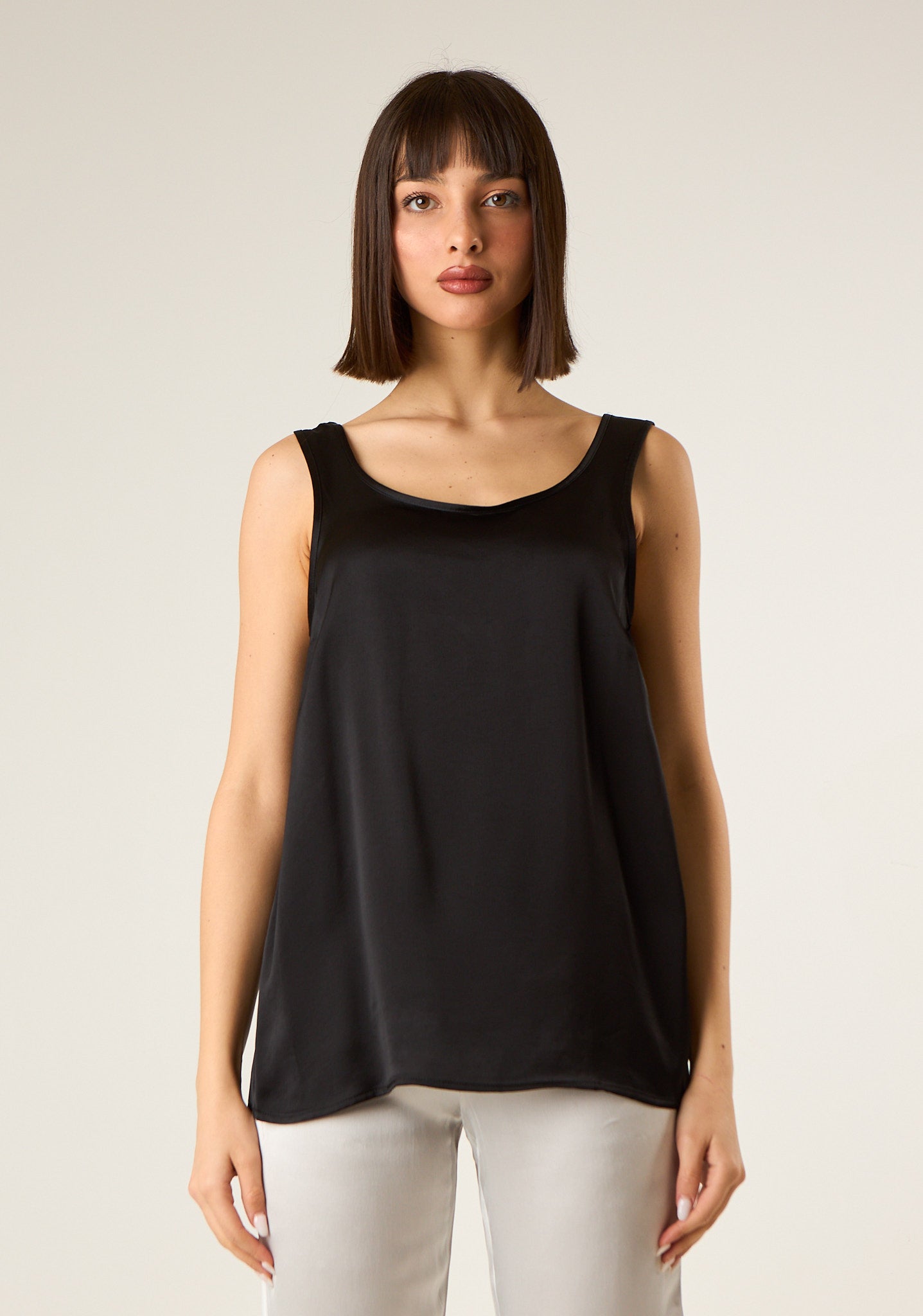 Canotta morbida in raso