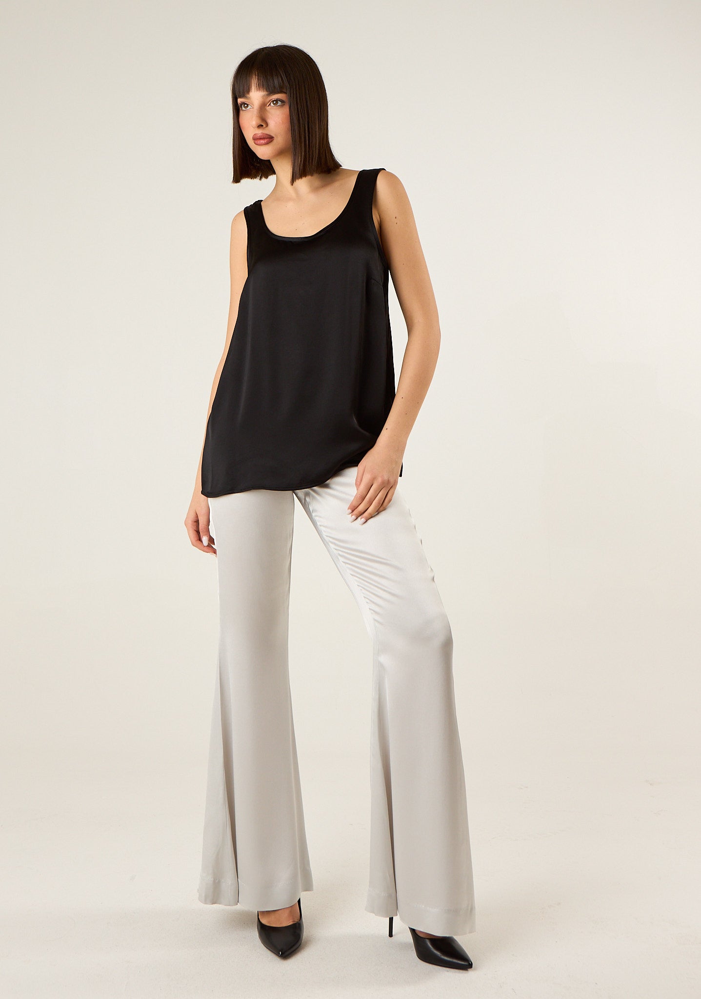 Canotta morbida in raso