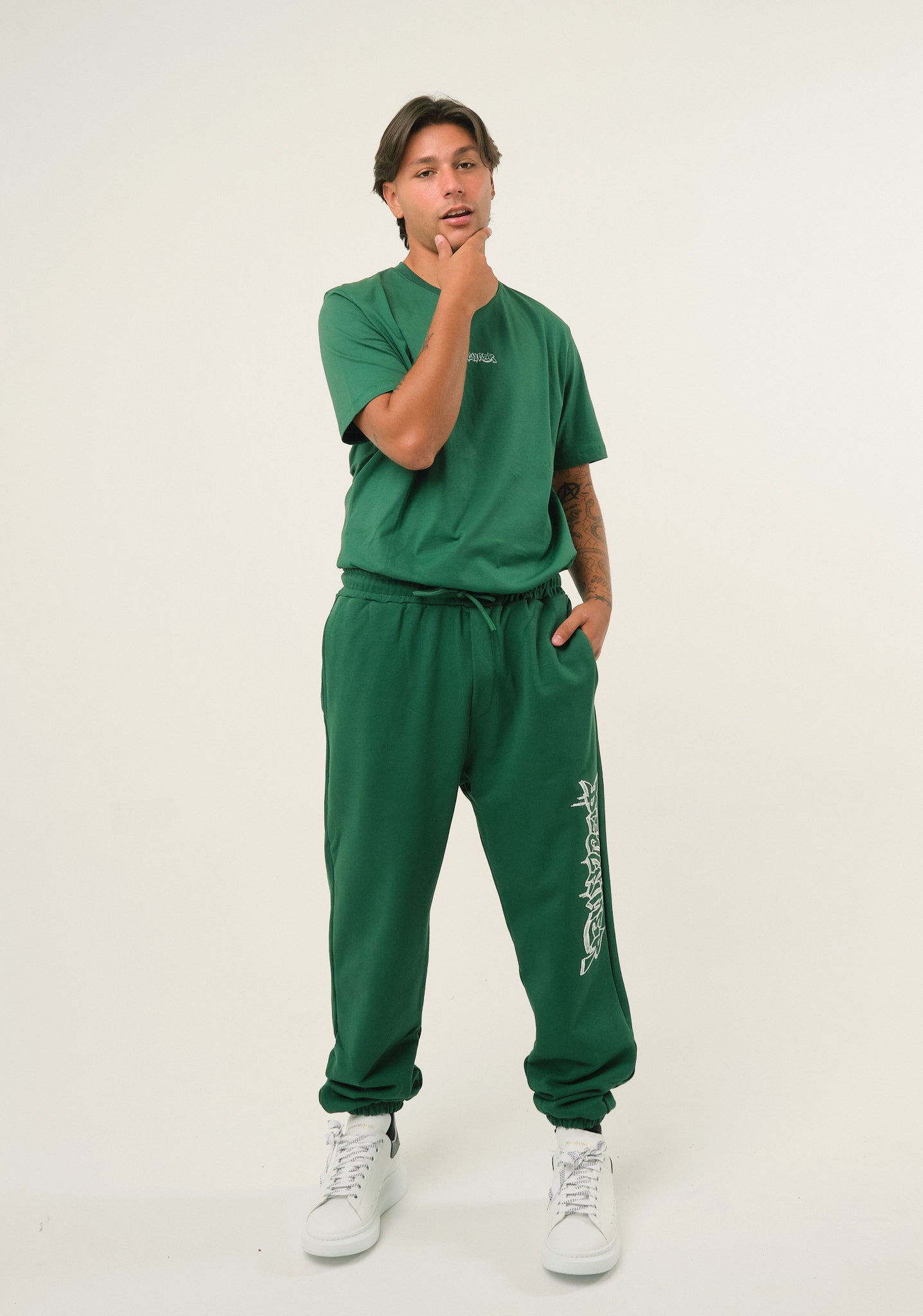 Pantalone con stampa laterale